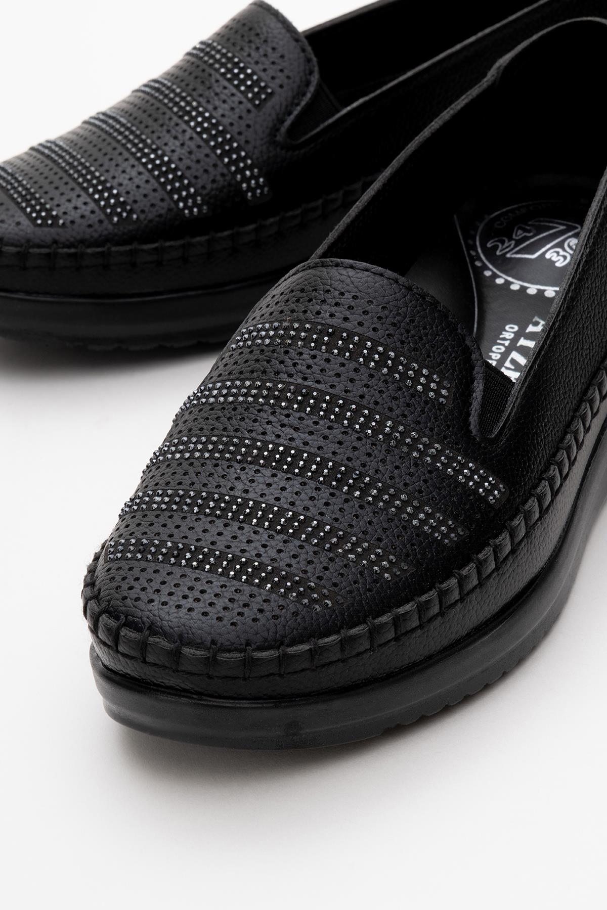 Kadın Taşlı Günlük Ayakkabı SİYAH - Görsel 4