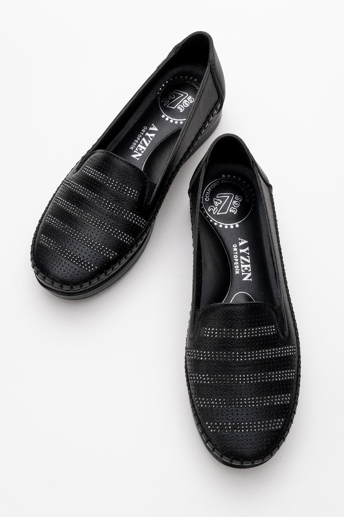 Kadın Taşlı Günlük Ayakkabı SİYAH - Görsel 6