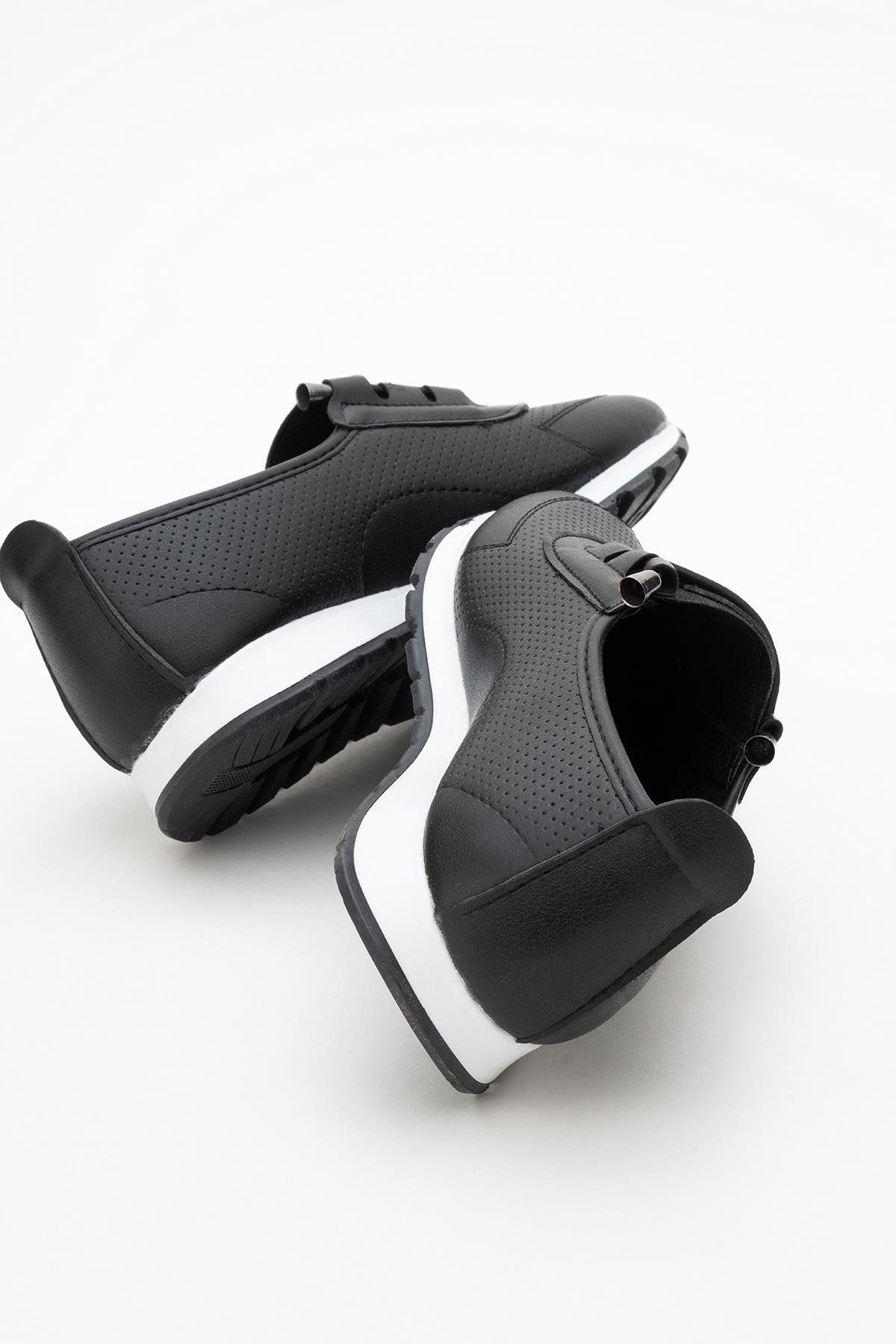 Kadın Bağcıklı Günlük Ayakkabı SİYAH CİLT - Görsel 5