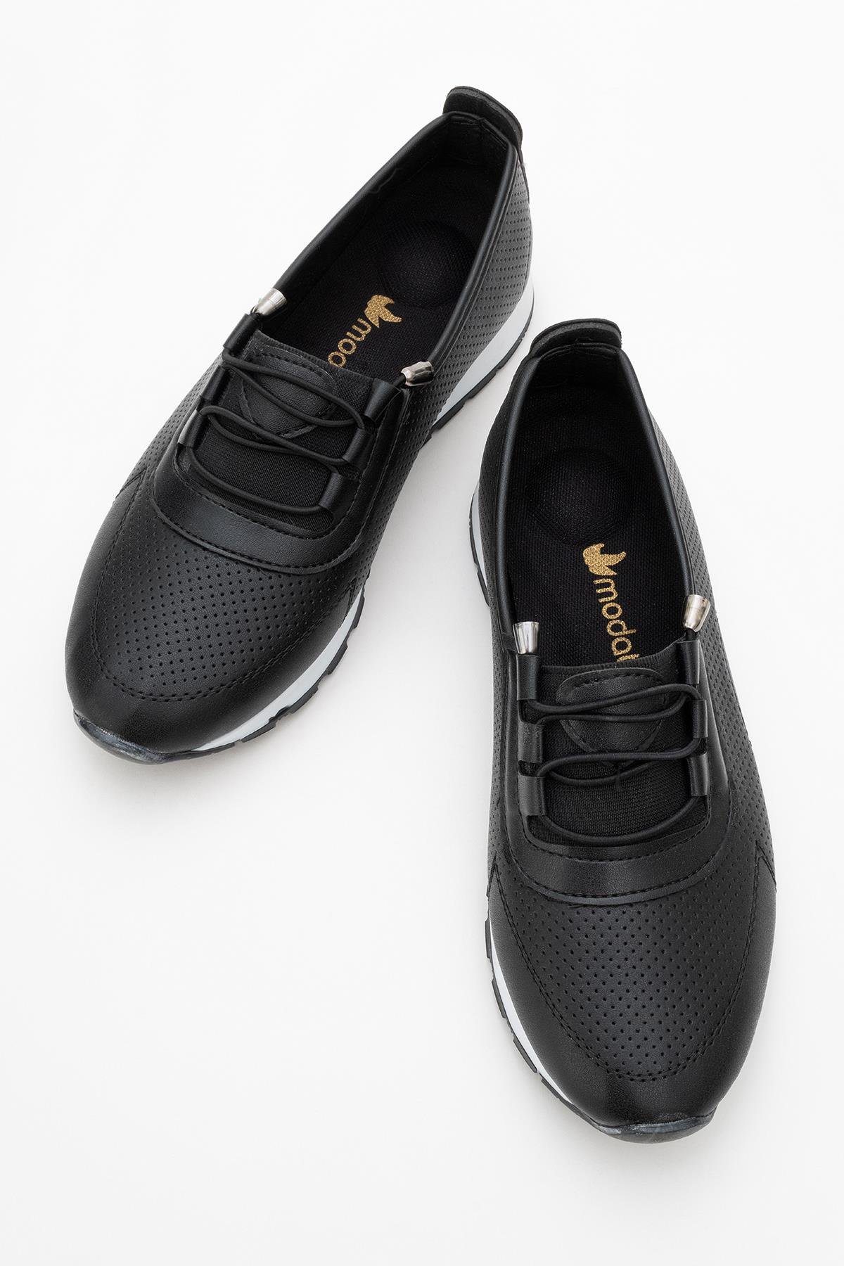 Kadın Bağcıklı Günlük Ayakkabı SİYAH CİLT - Görsel 6