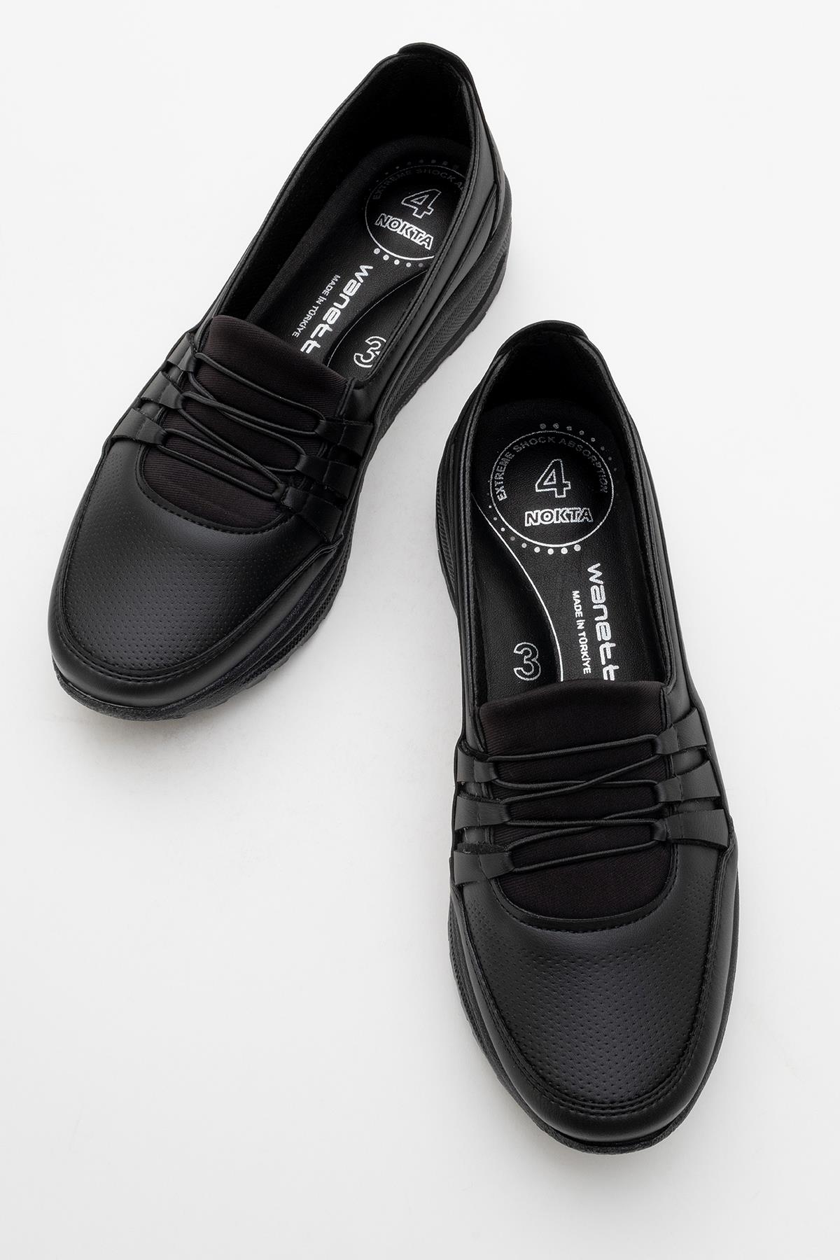 Günlük Kadın Ayakkabı SİYAH CİLT - Görsel 6