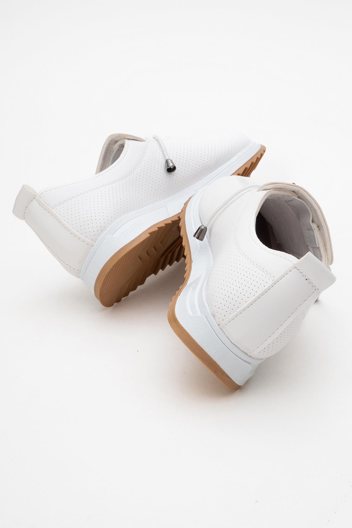 Ccway Kadın Bağcıklı Günlük Ayakkabı BEYAZ CİLT - Görsel 5