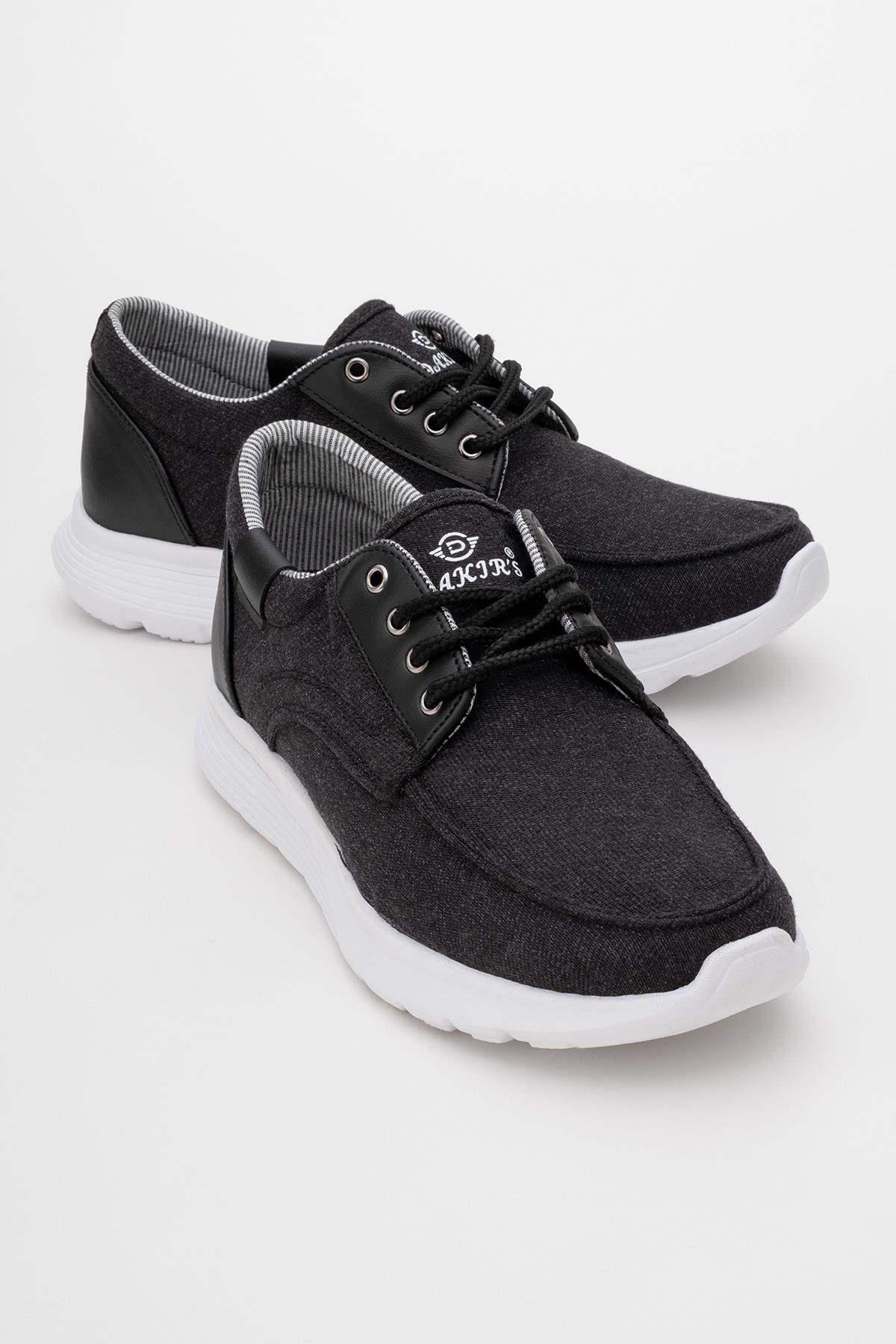 Erkek Kot Ayakkabı SİYAH BEYAZ - Görsel 3