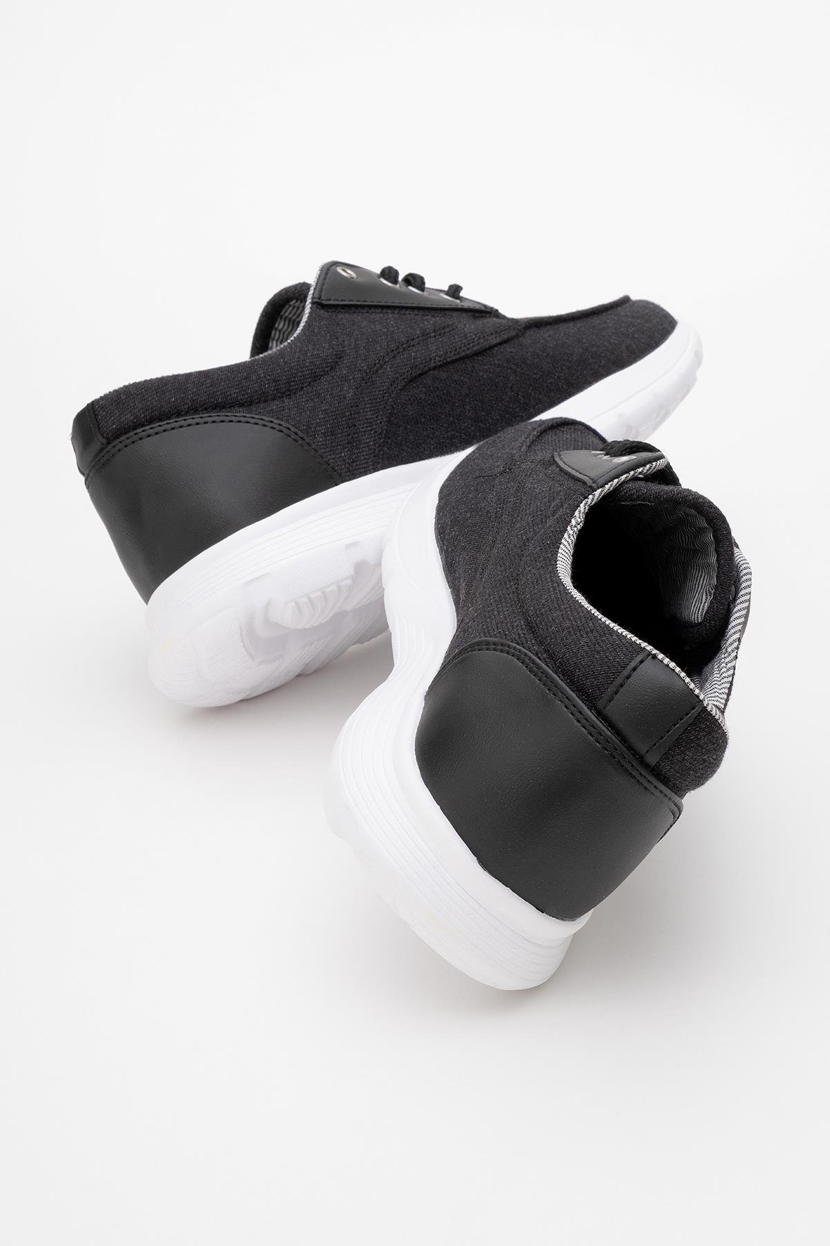 Erkek Kot Ayakkabı SİYAH BEYAZ - Görsel 5