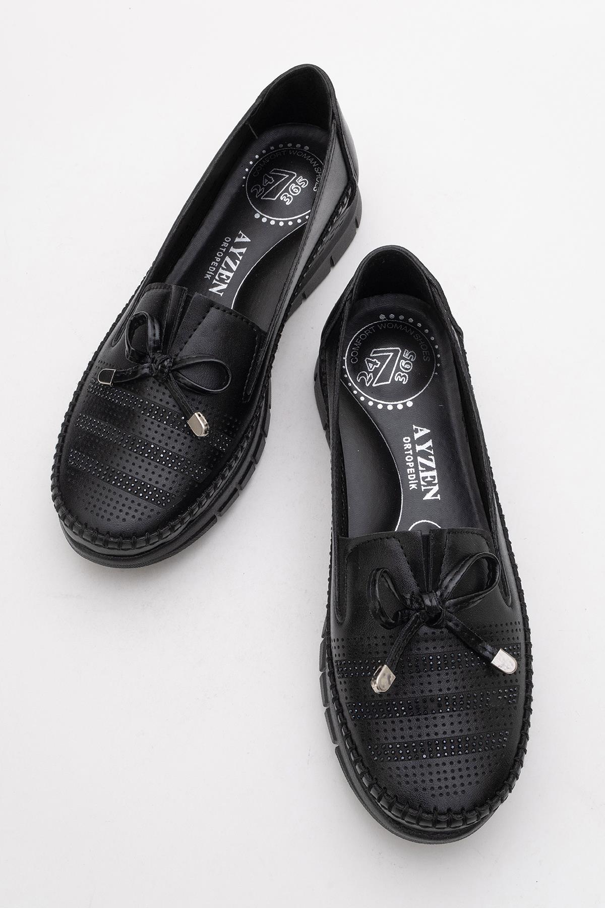 Kadın Taşlı Günlük Ayakkabı SİYAH - Görsel 6