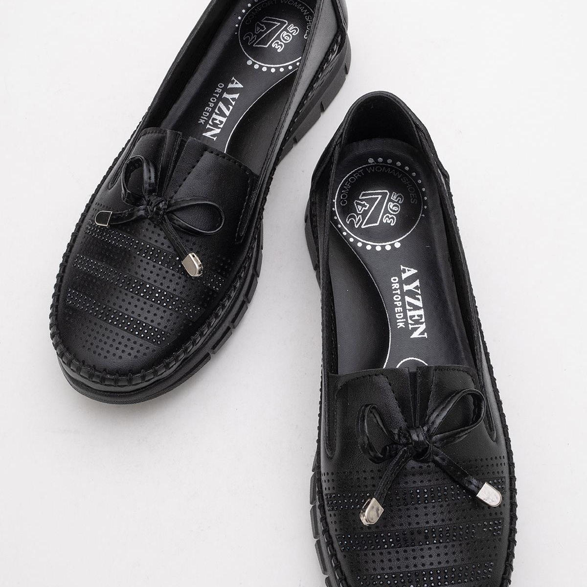 Kadın Taşlı Günlük Ayakkabı SİYAH - Görsel 7