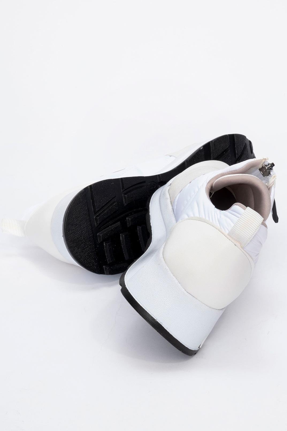 Fermuarlı Kadın Günlük Ayakkabı BEYAZ BEYAZ - Görsel 4