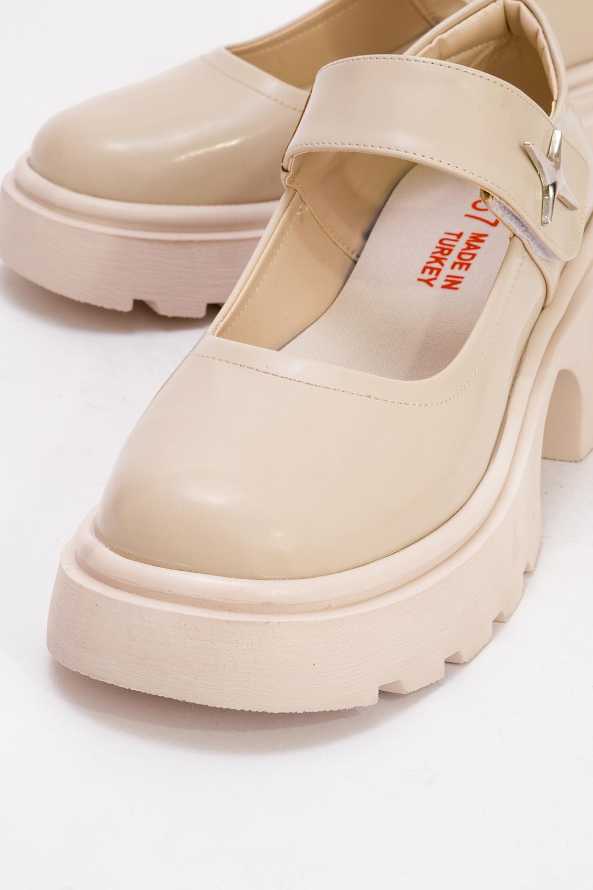 Kadın Cırtlı Günlük Ayakkabı BEJ RUGAN - Görsel 4