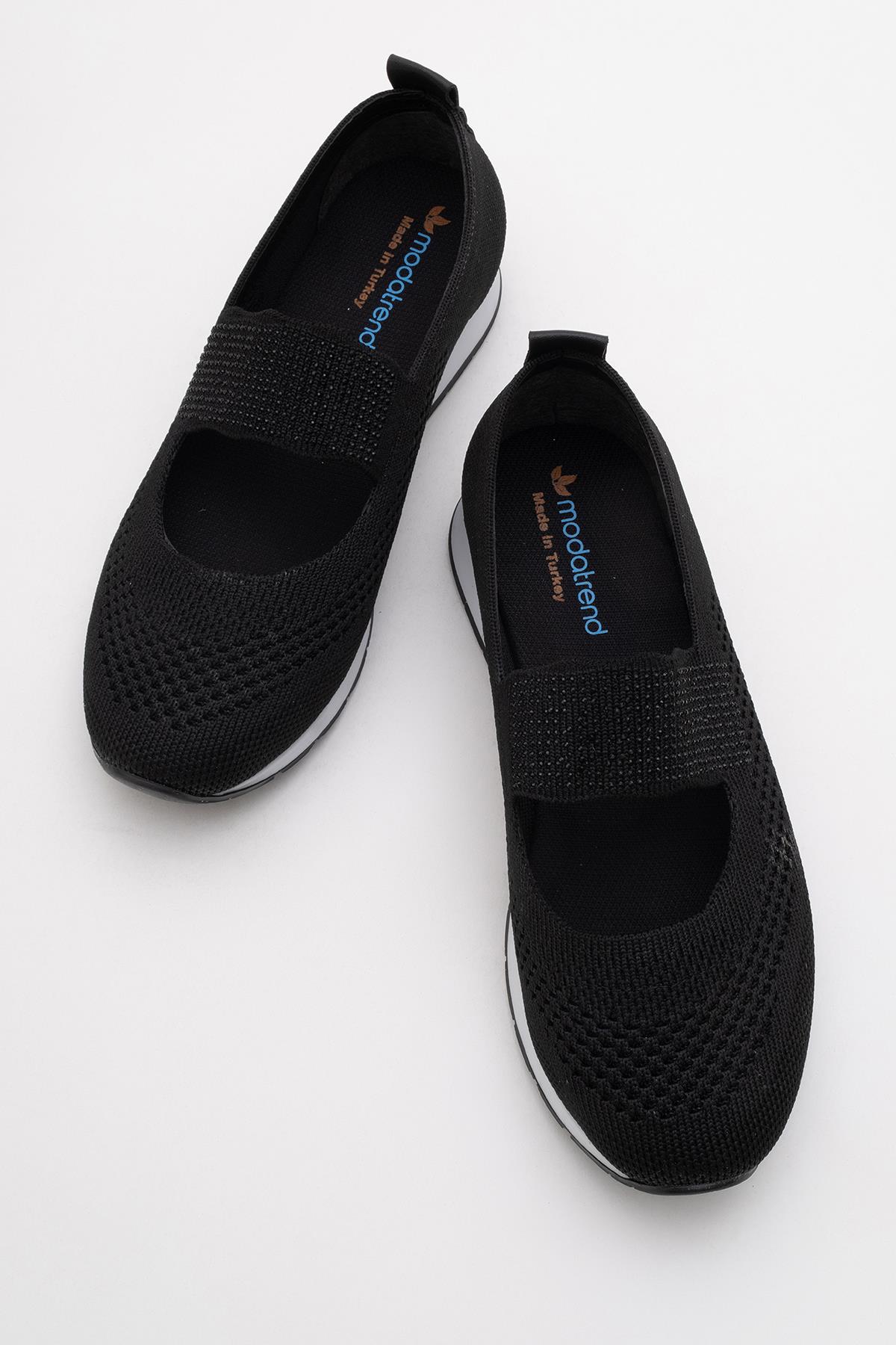 Kadın Triko Günlük Ayakkabı SİYAH - Görsel 6