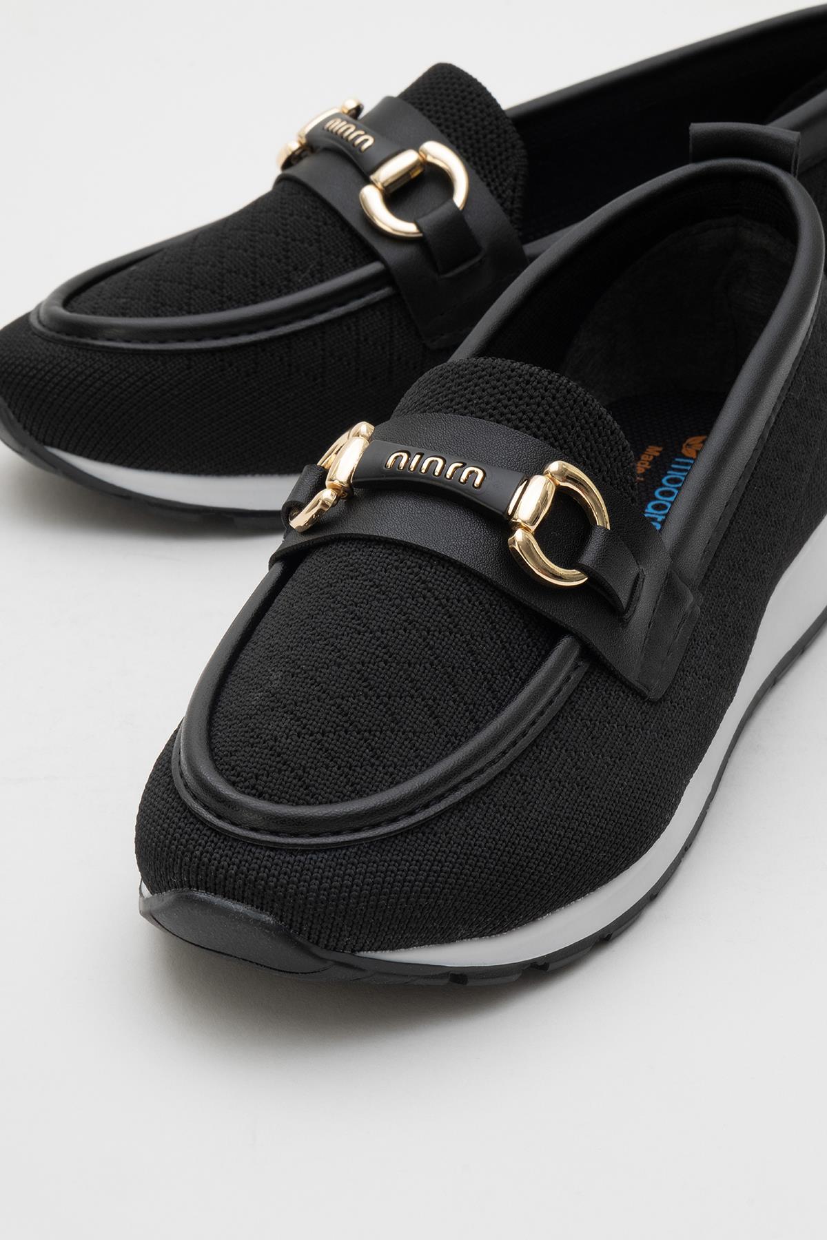 Kadın Tokalı Günlük Ayakkabı SİYAH - Görsel 4