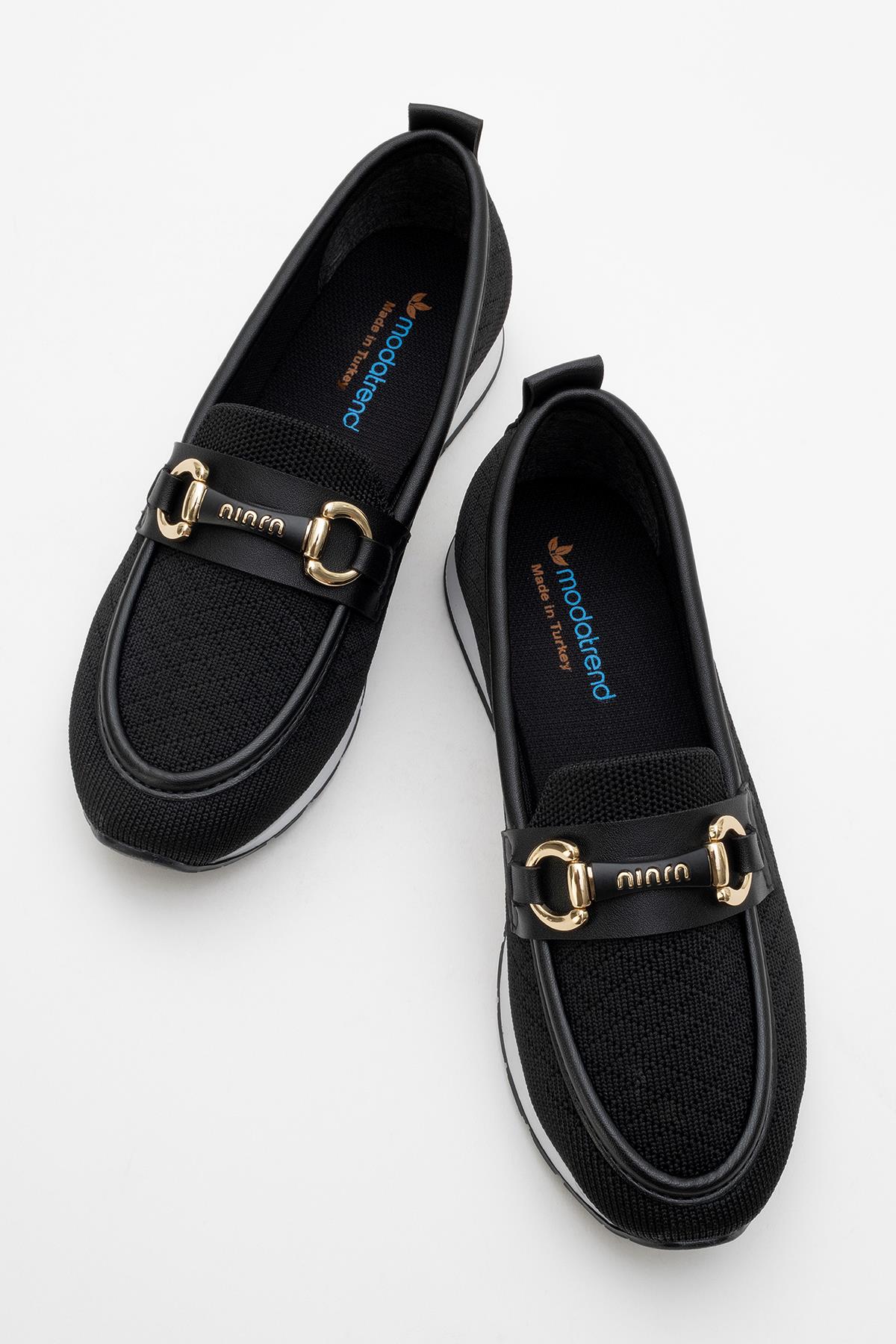 Kadın Tokalı Günlük Ayakkabı SİYAH - Görsel 6