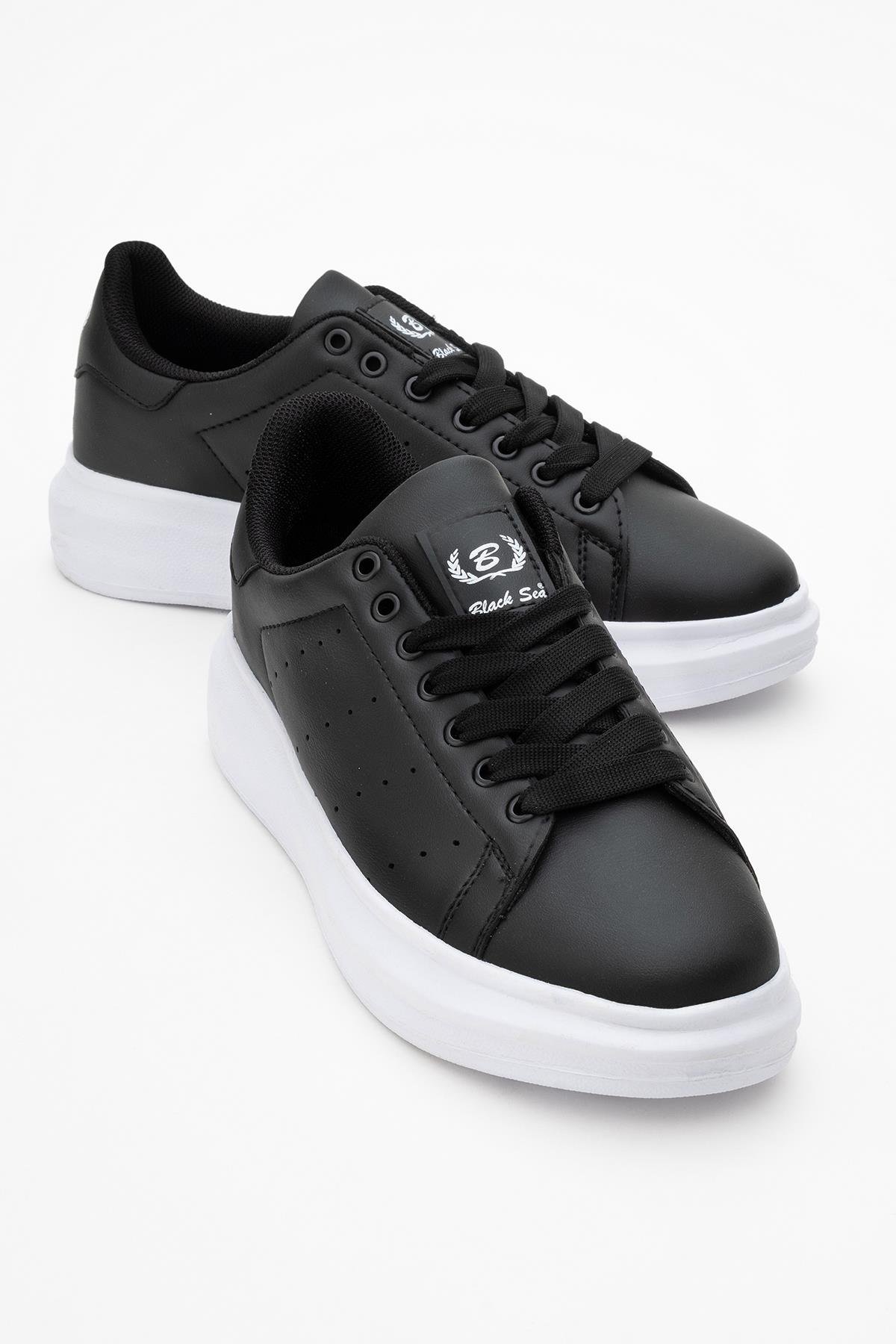 Kadın Spor Ayakkabı SİYAH BEYAZ - Görsel 2