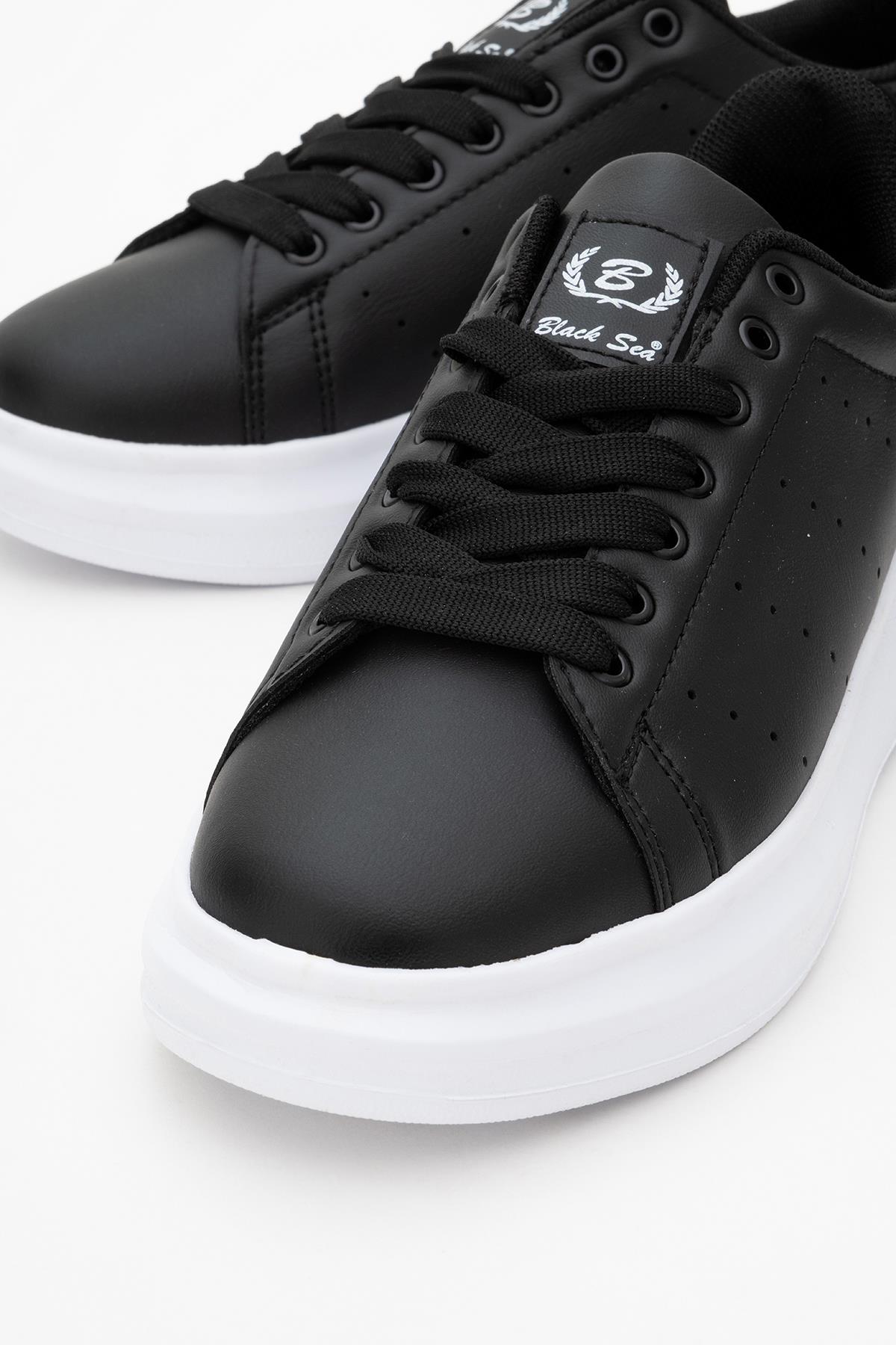 Kadın Spor Ayakkabı SİYAH BEYAZ - Görsel 4
