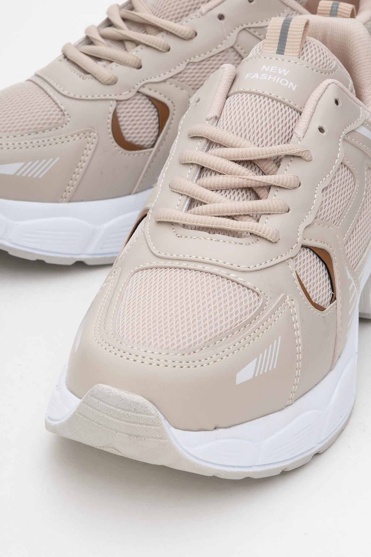 Kadın Anorak Spor Ayakkabı BEJ TABA - Görsel 4