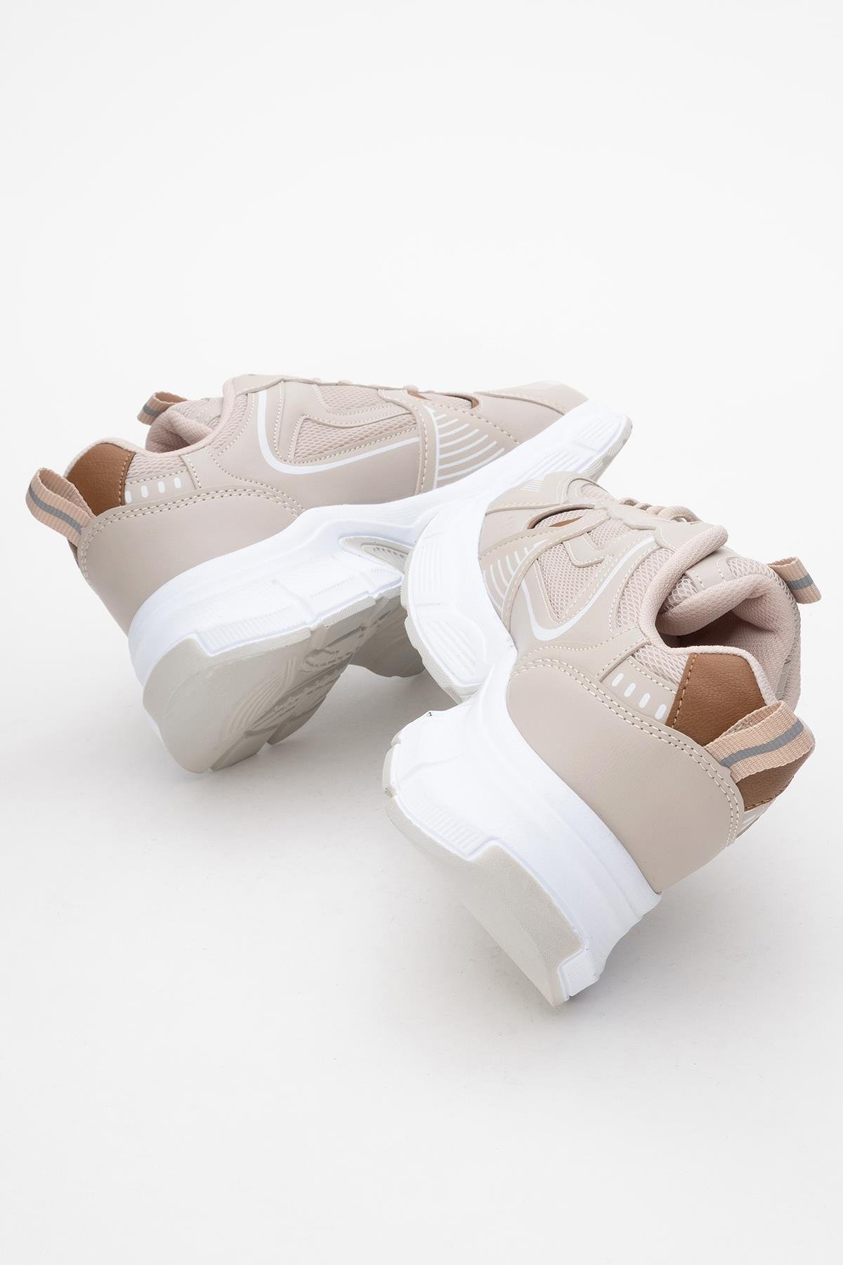 Kadın Anorak Spor Ayakkabı BEJ TABA - Görsel 5