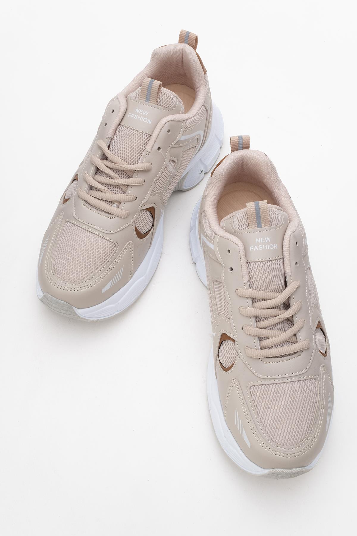Kadın Anorak Spor Ayakkabı BEJ TABA - Görsel 6