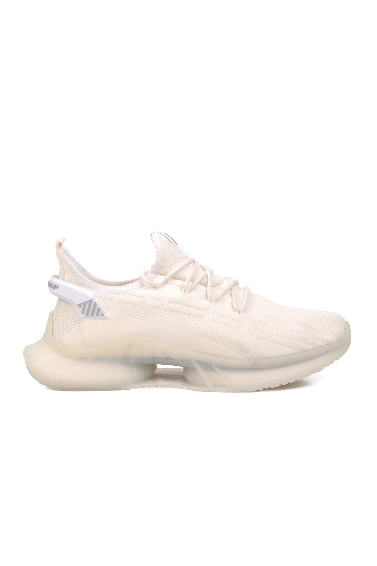 Beyaz Suni Deri Erkek Yürüyüş Ayakkabısı - Görsel 2