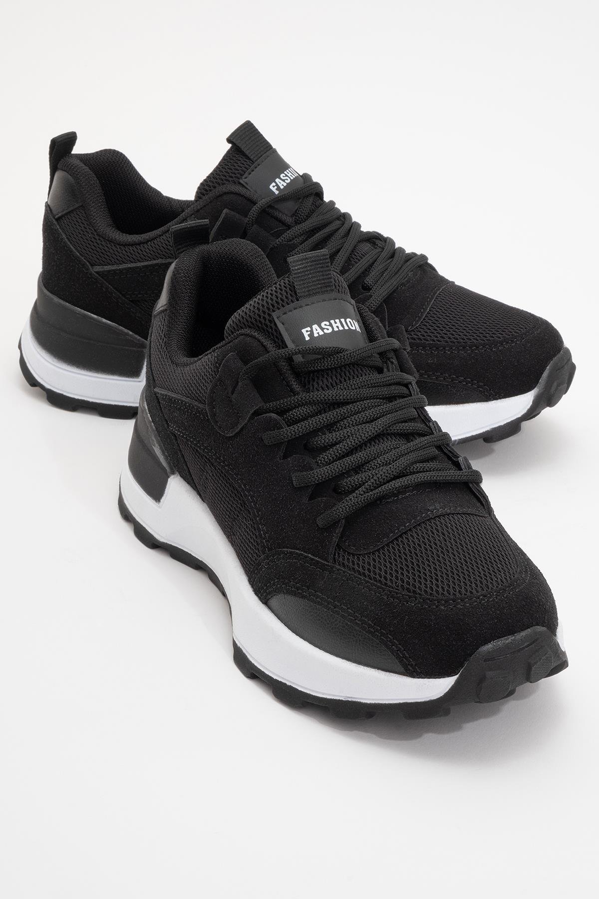 Kadın Spor Ayakkabı SİYAH BEYAZ - Görsel 5