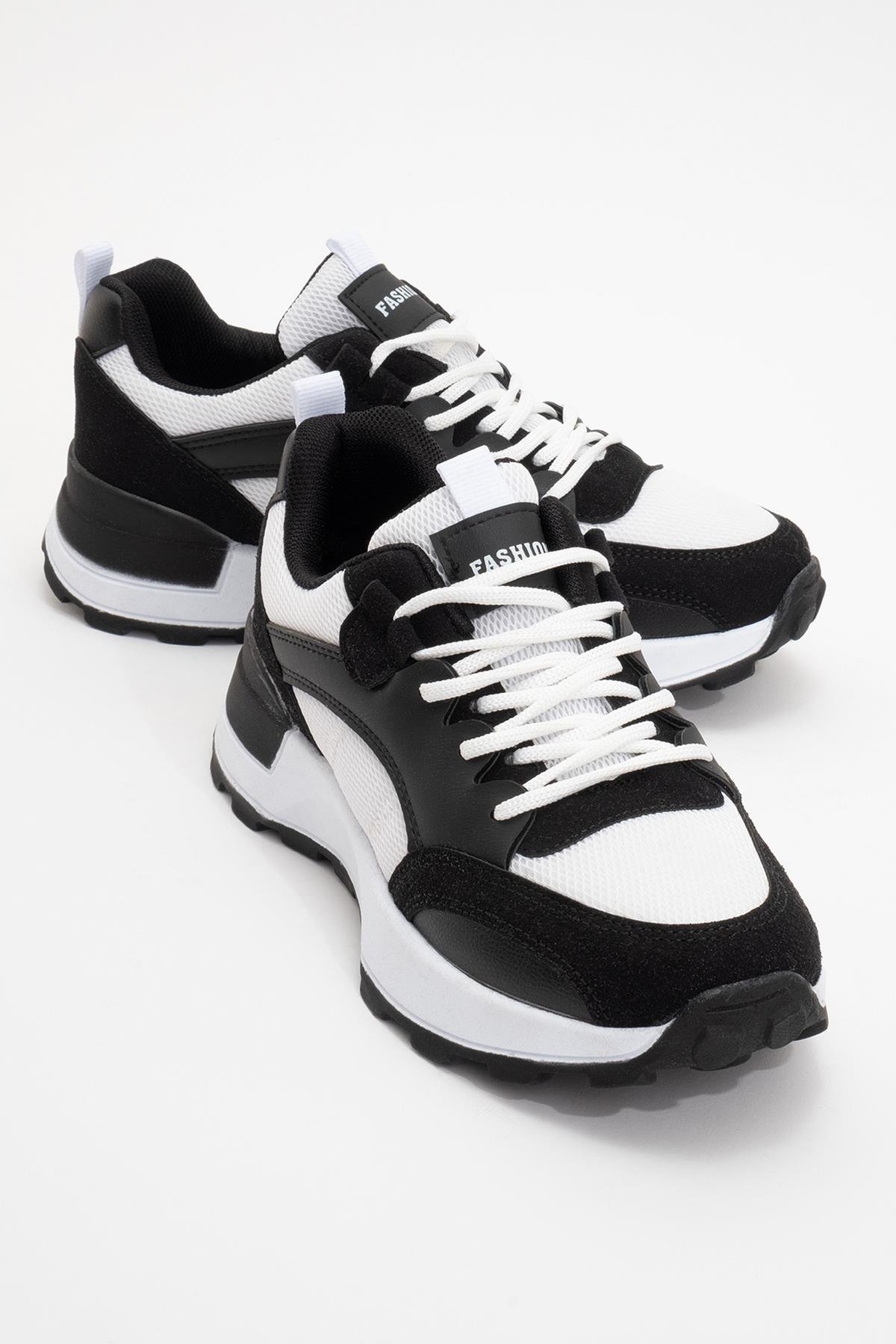 Kadın Spor Ayakkabı BEYAZ SİYAH - Görsel 2