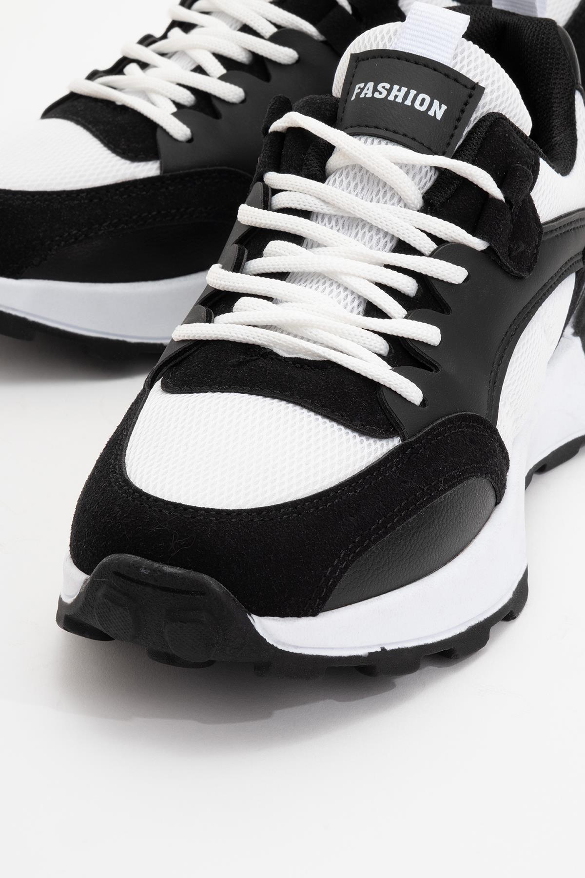 Kadın Spor Ayakkabı BEYAZ SİYAH - Görsel 4