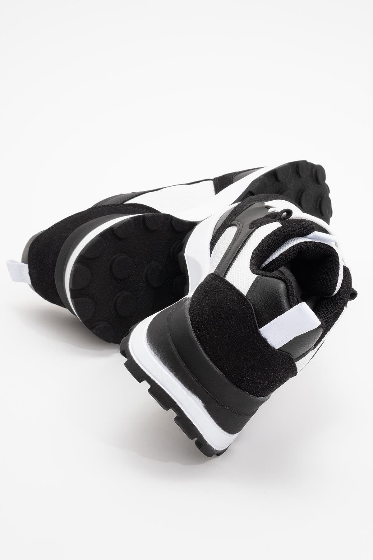 Kadın Spor Ayakkabı BEYAZ SİYAH - Görsel 5