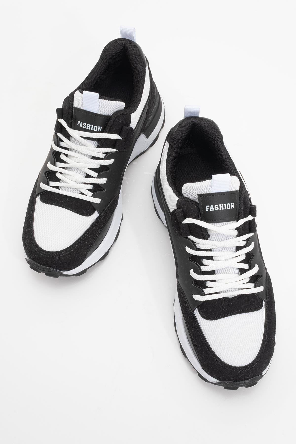 Kadın Spor Ayakkabı BEYAZ SİYAH - Görsel 6
