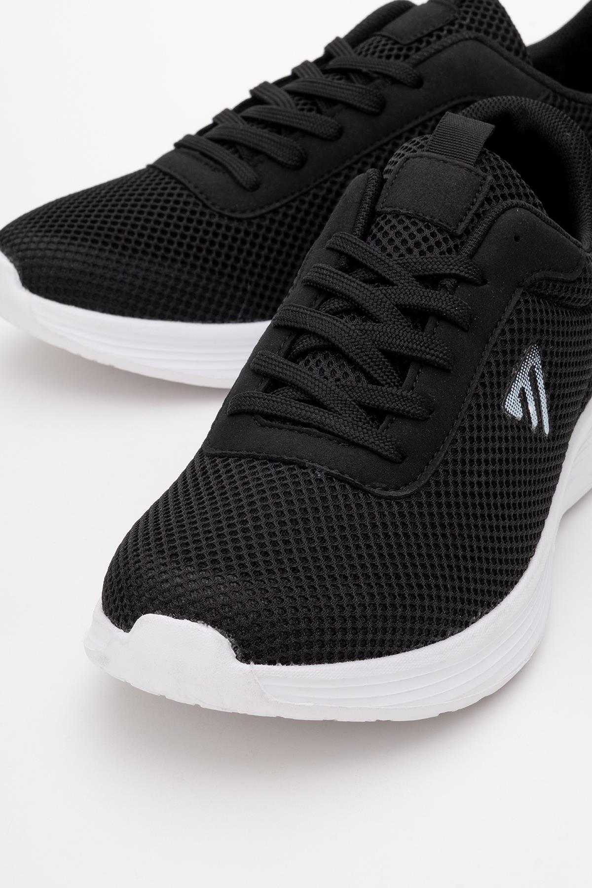 Erkek Anorak Spor Ayakkabı SİYAH BEYAZ - Görsel 4