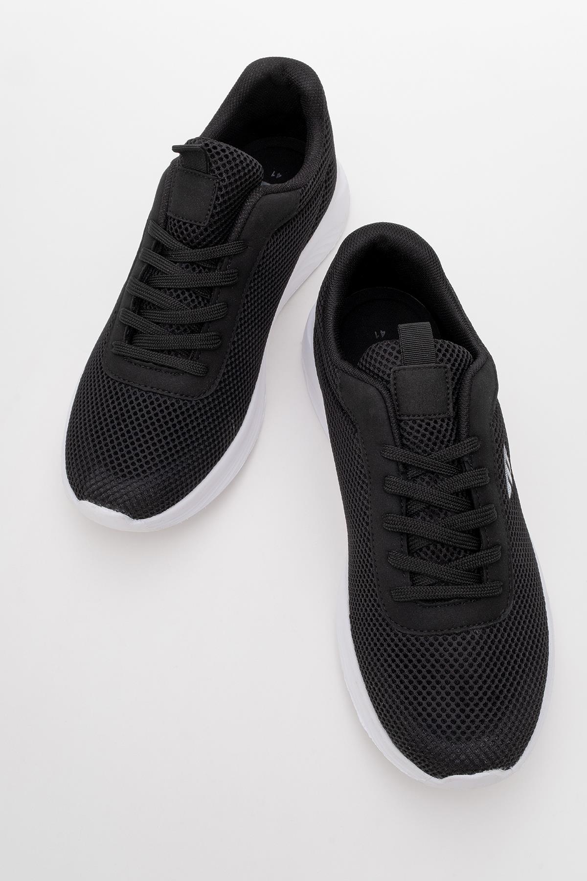 Erkek Anorak Spor Ayakkabı SİYAH BEYAZ - Görsel 6