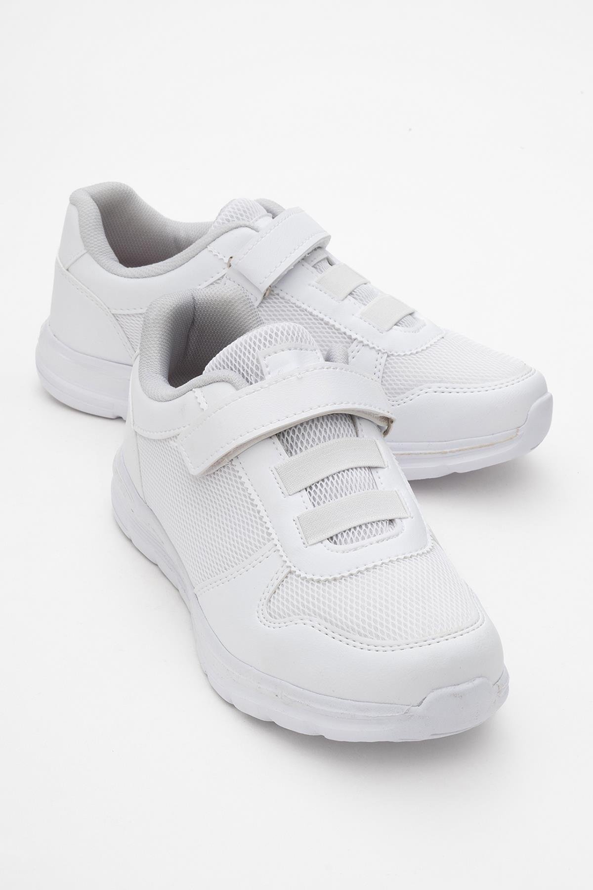 Kadın Cırtlı Anorak Spor Ayakkabı BEYAZ BEYAZ - Görsel 2