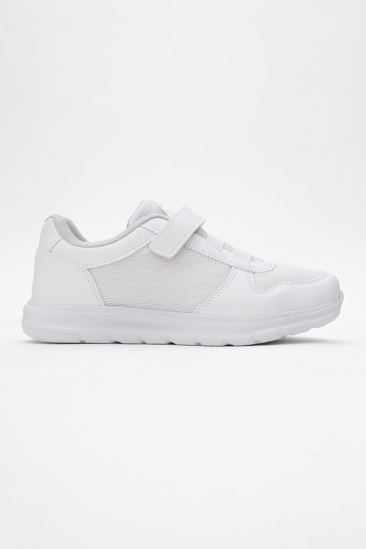 Kadın Cırtlı Anorak Spor Ayakkabı BEYAZ BEYAZ - Görsel 3