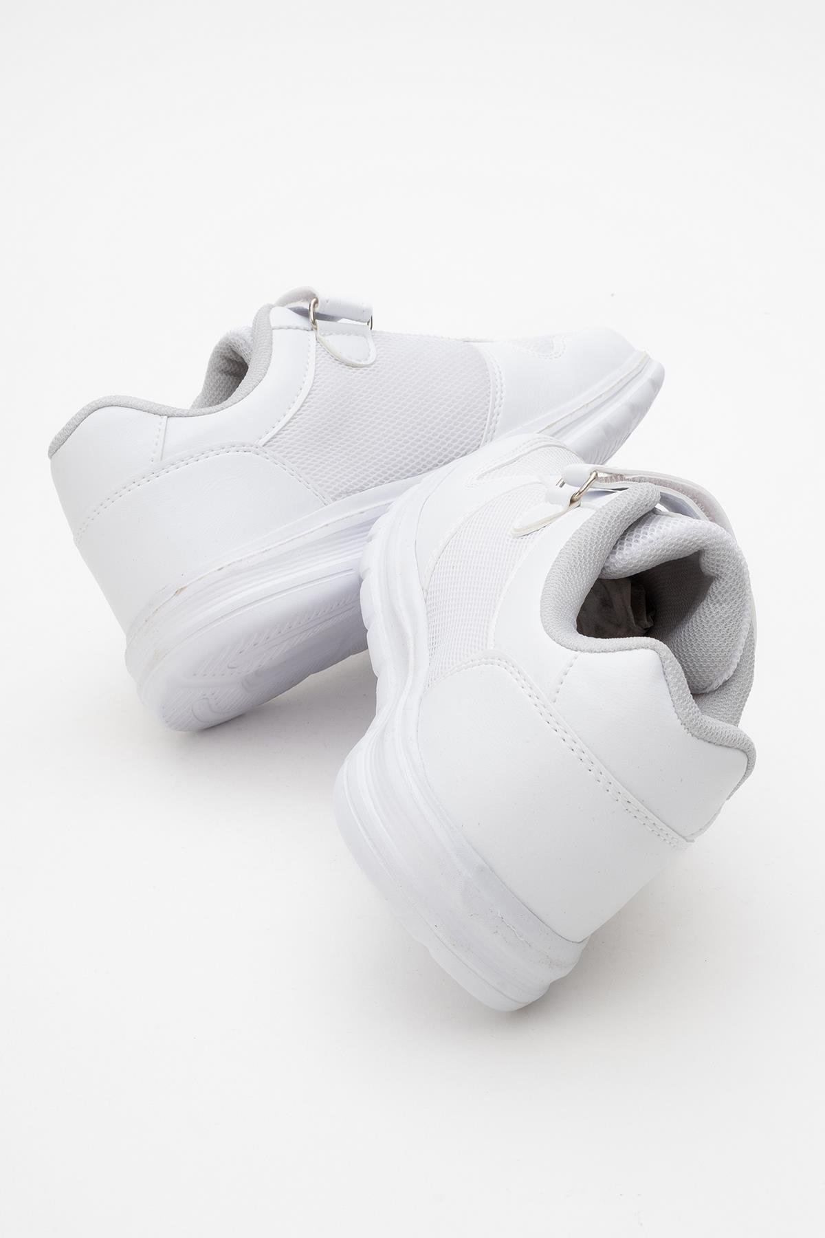 Kadın Cırtlı Anorak Spor Ayakkabı BEYAZ BEYAZ - Görsel 5