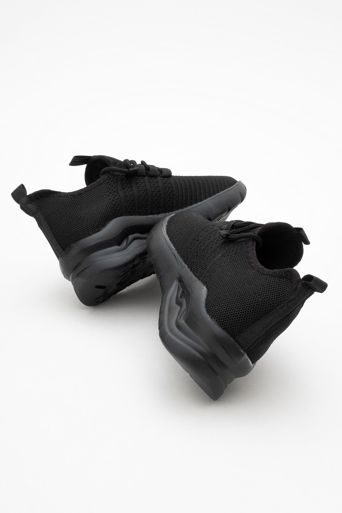 Kadın Triko Spor Ayakkabı SİYAH SİYAH - Görsel 5