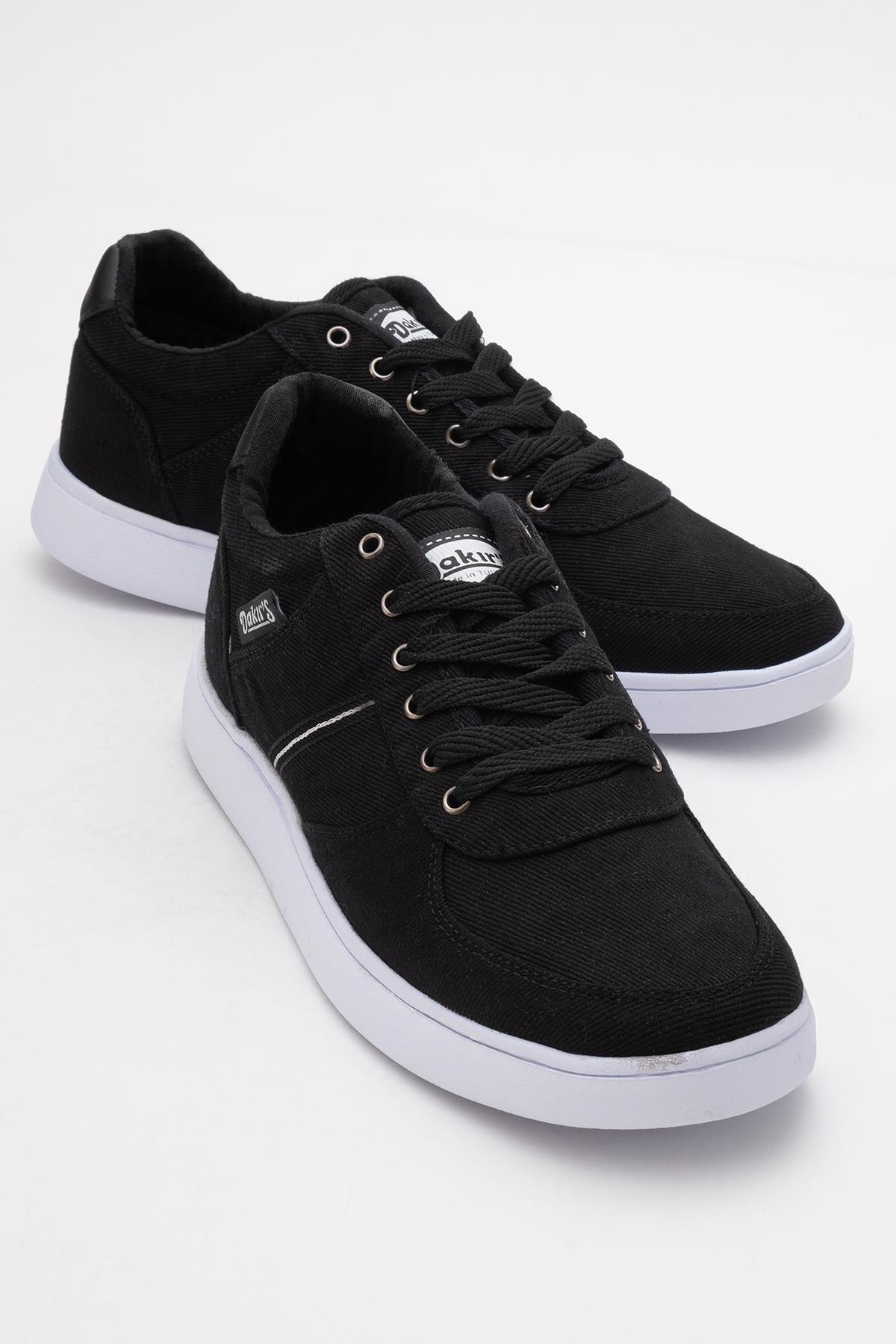 Erkek Spor Ayakkabı SİYAH BEYAZ - Görsel 2