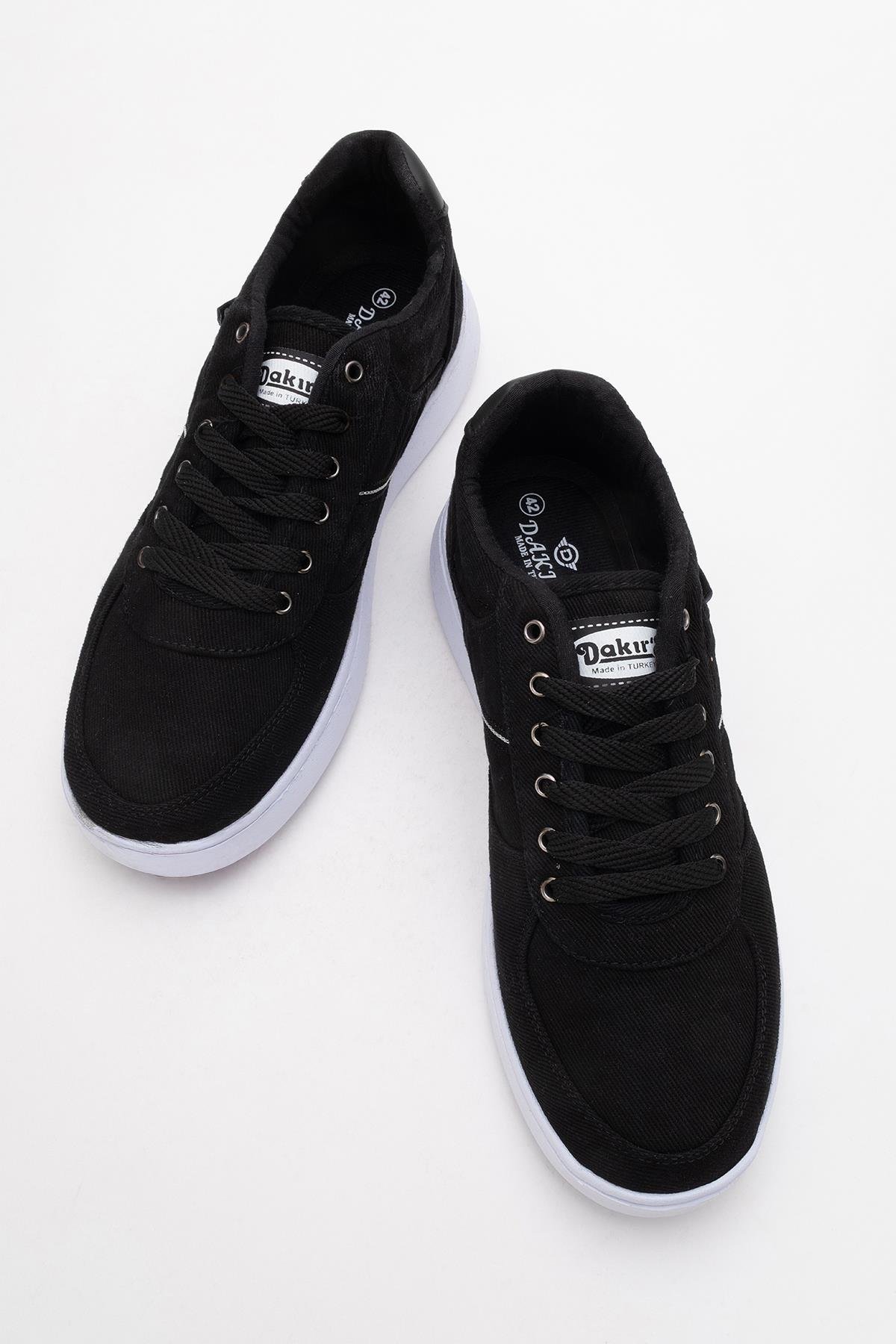 Erkek Spor Ayakkabı SİYAH BEYAZ - Görsel 6