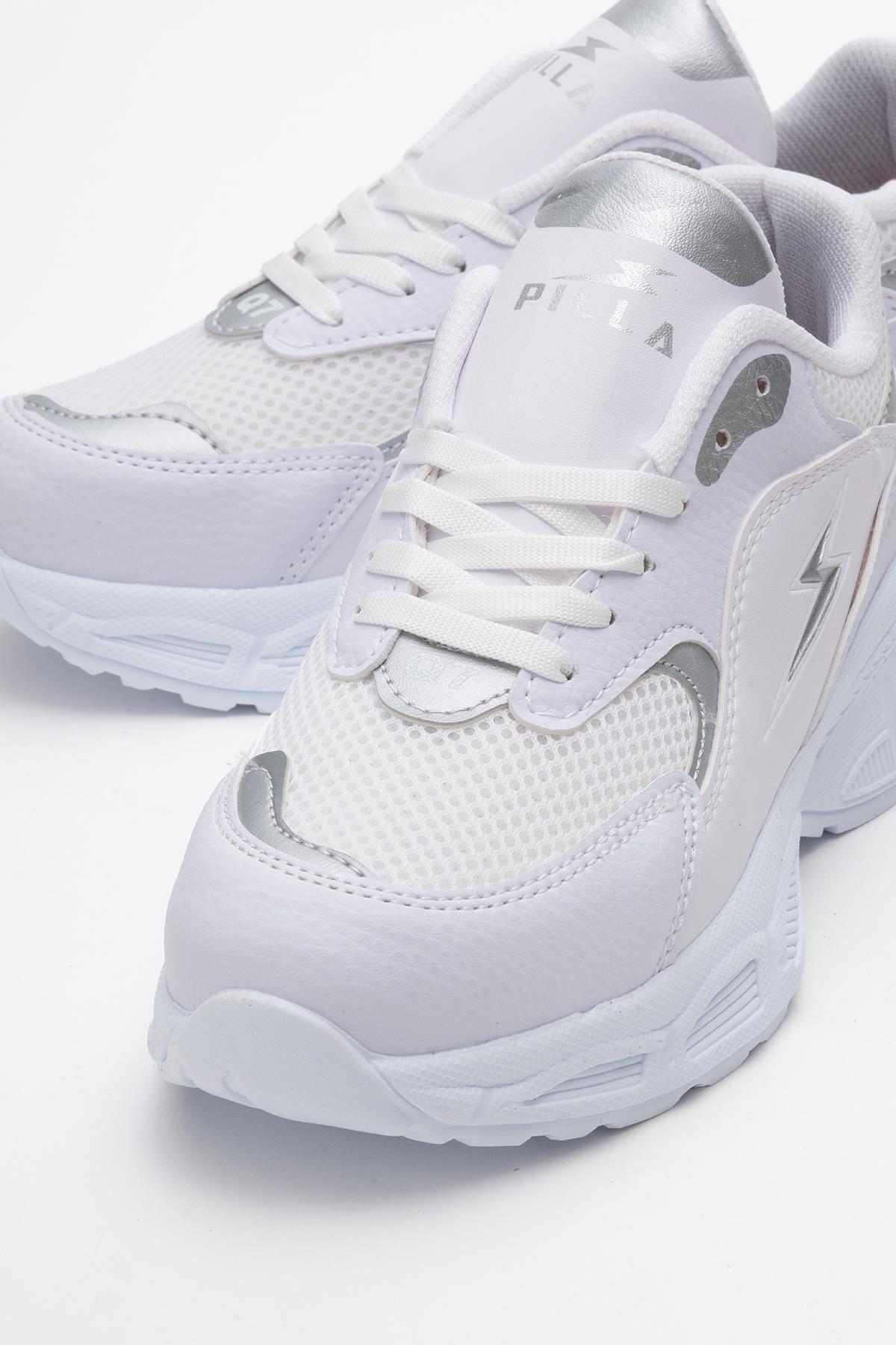 Kadın Anorak Spor Ayakkabı BEYAZ GÜMÜŞ - Görsel 4