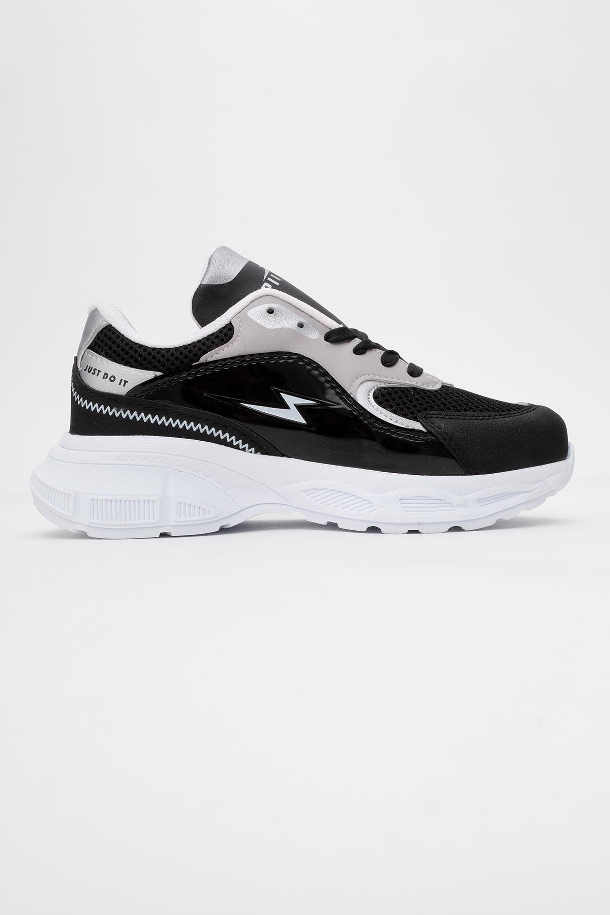 Kadın Anorak Spor Ayakkabı SİYAH FÜME BEYAZ - Görsel 3