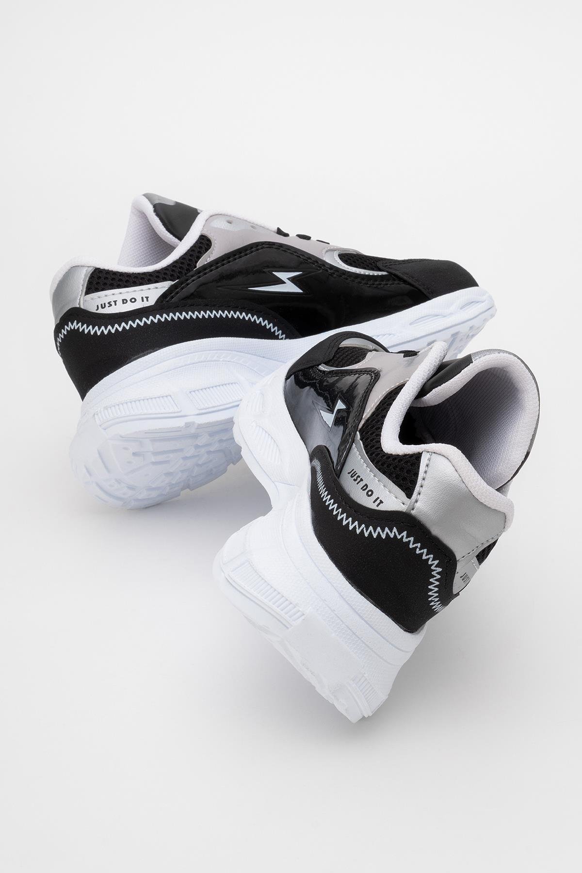 Kadın Anorak Spor Ayakkabı SİYAH FÜME BEYAZ - Görsel 5