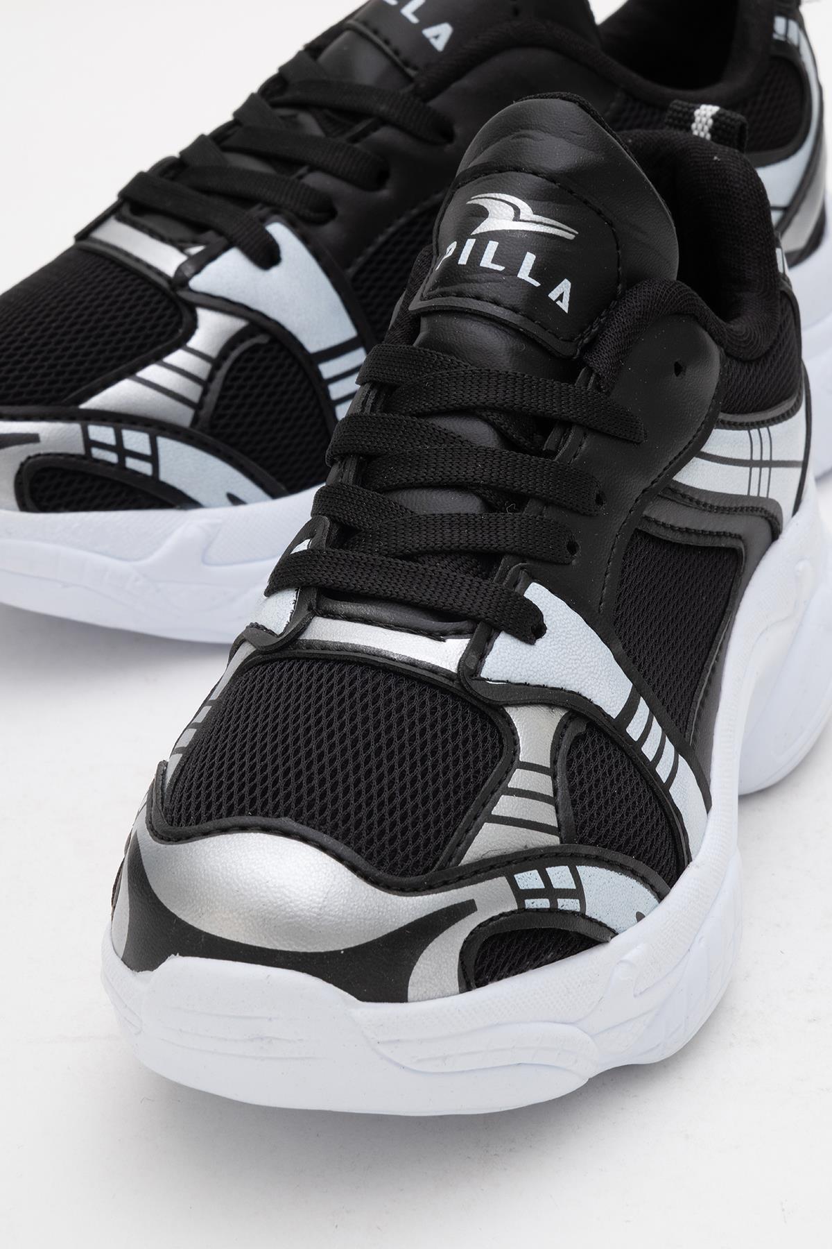 Anorak Kadın Spor Ayakkabı SİYAH BEYAZ - Görsel 4