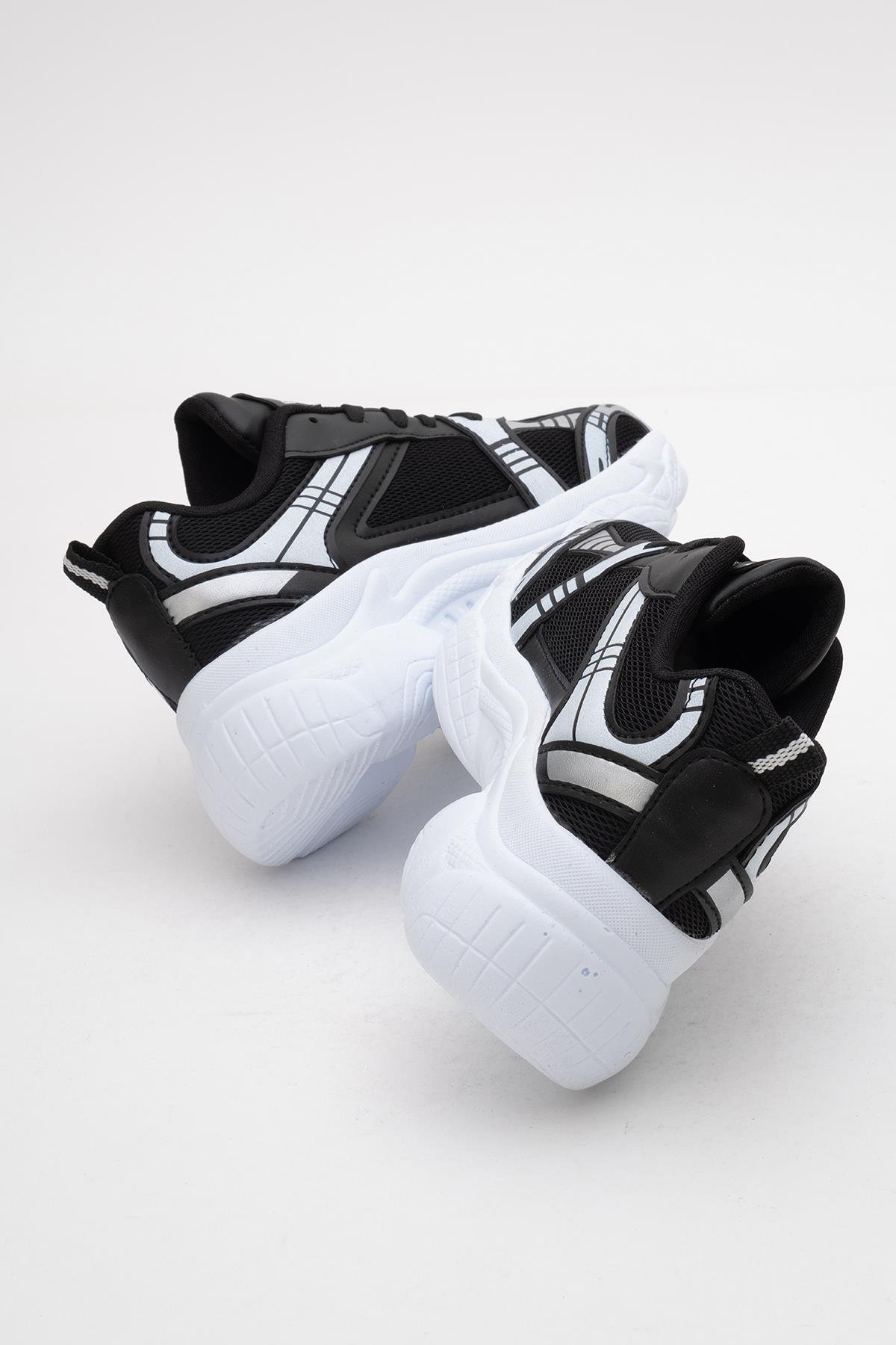Anorak Kadın Spor Ayakkabı SİYAH BEYAZ - Görsel 5