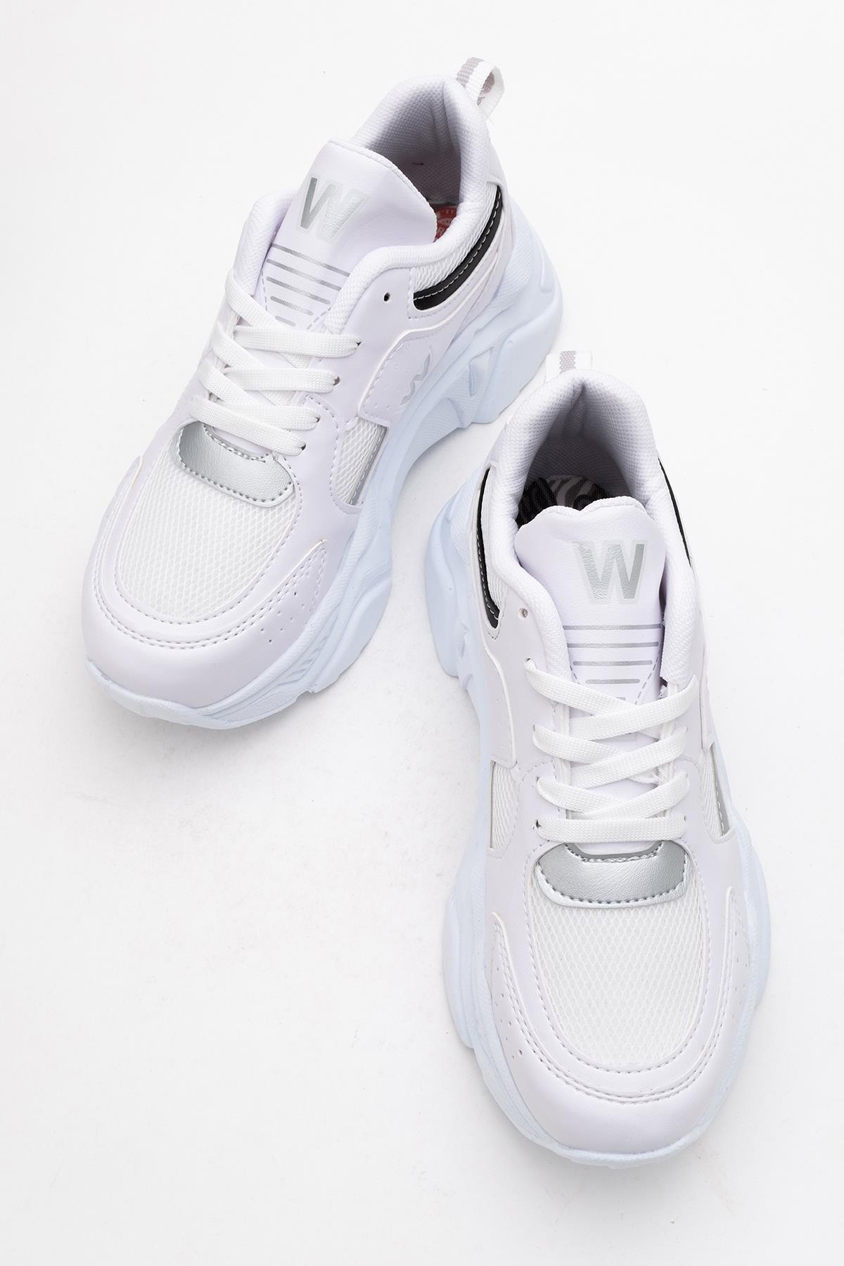 Kadın Anorak Spor Ayakkabı BEYAZ GÜMÜŞ - Görsel 6