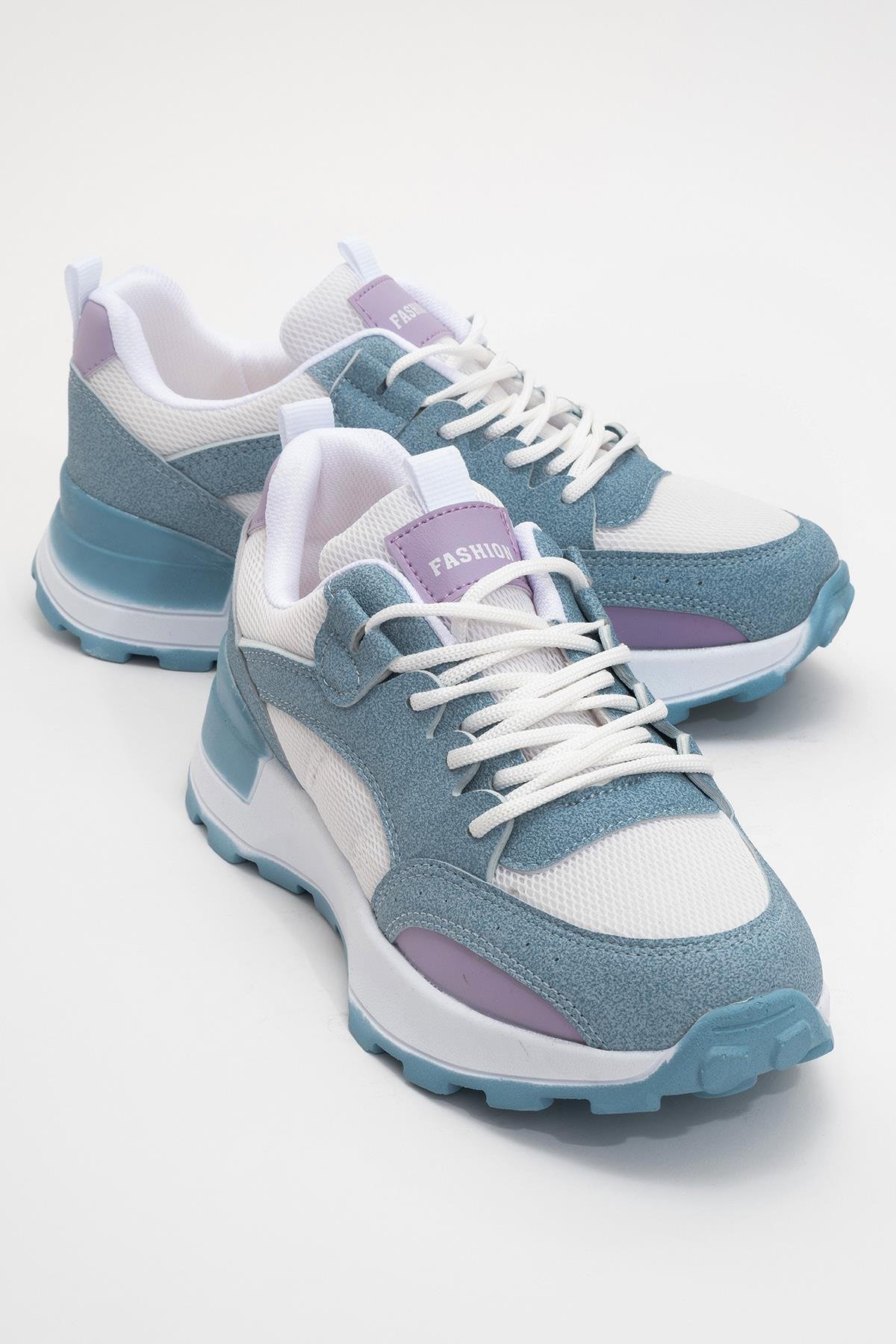 Kadın Spor Ayakkabı MAVİ BEYAZ - Görsel 2