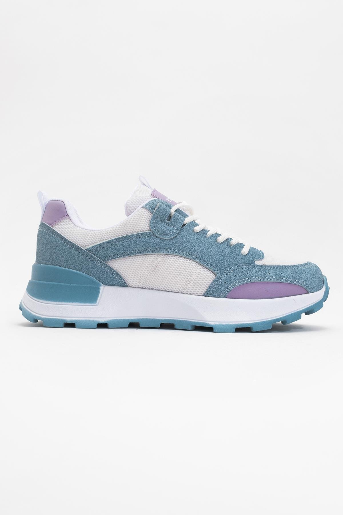 Kadın Spor Ayakkabı MAVİ BEYAZ - Görsel 3