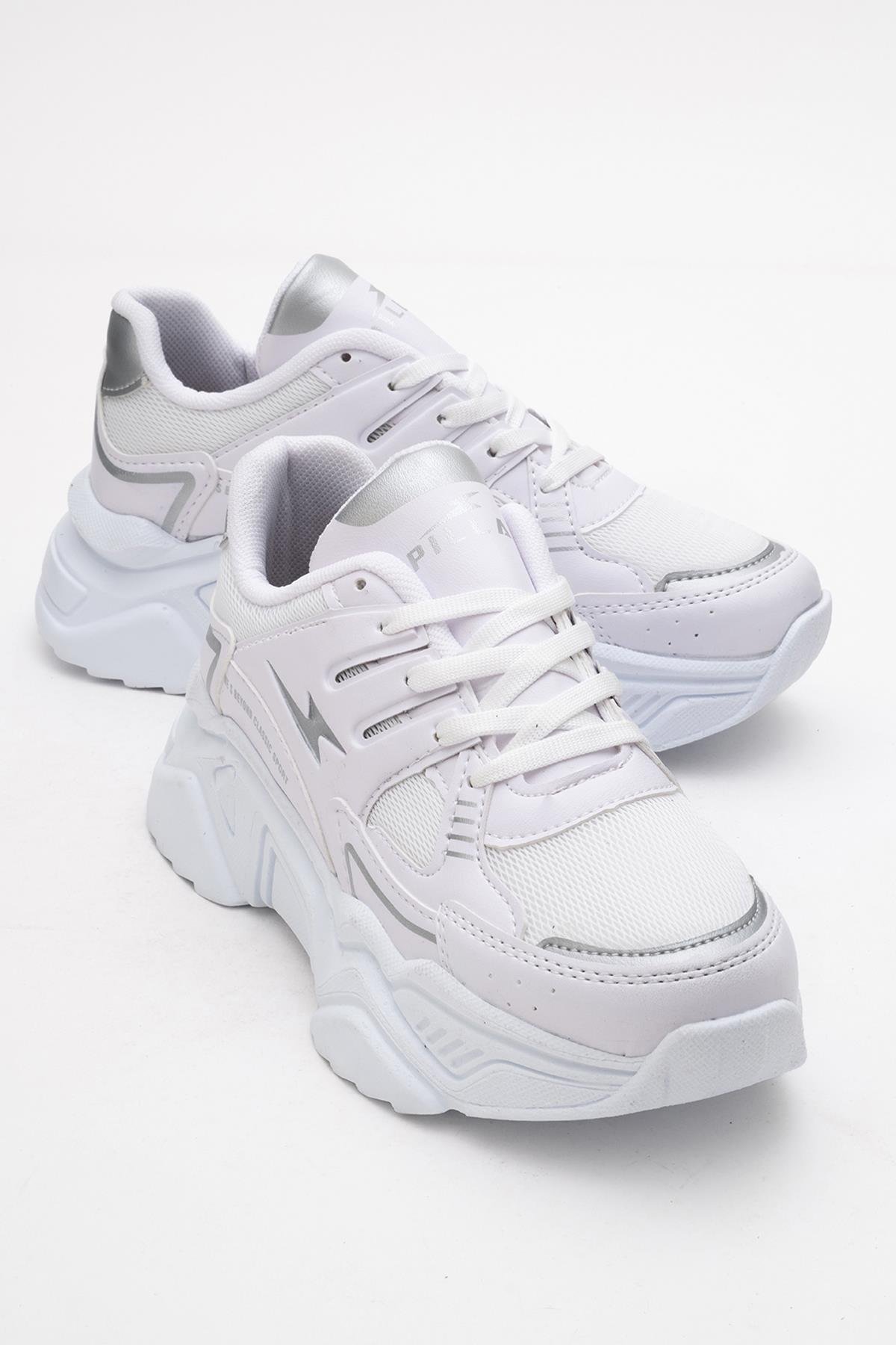 Kadın Anorak Spor Ayakkabı BEYAZ GÜMÜŞ - Görsel 2