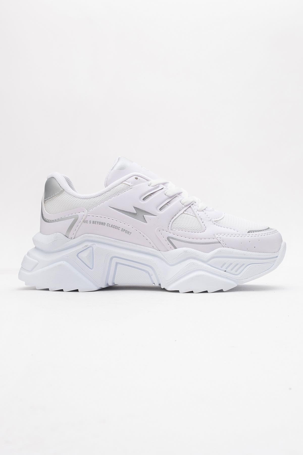 Kadın Anorak Spor Ayakkabı BEYAZ GÜMÜŞ - Görsel 3