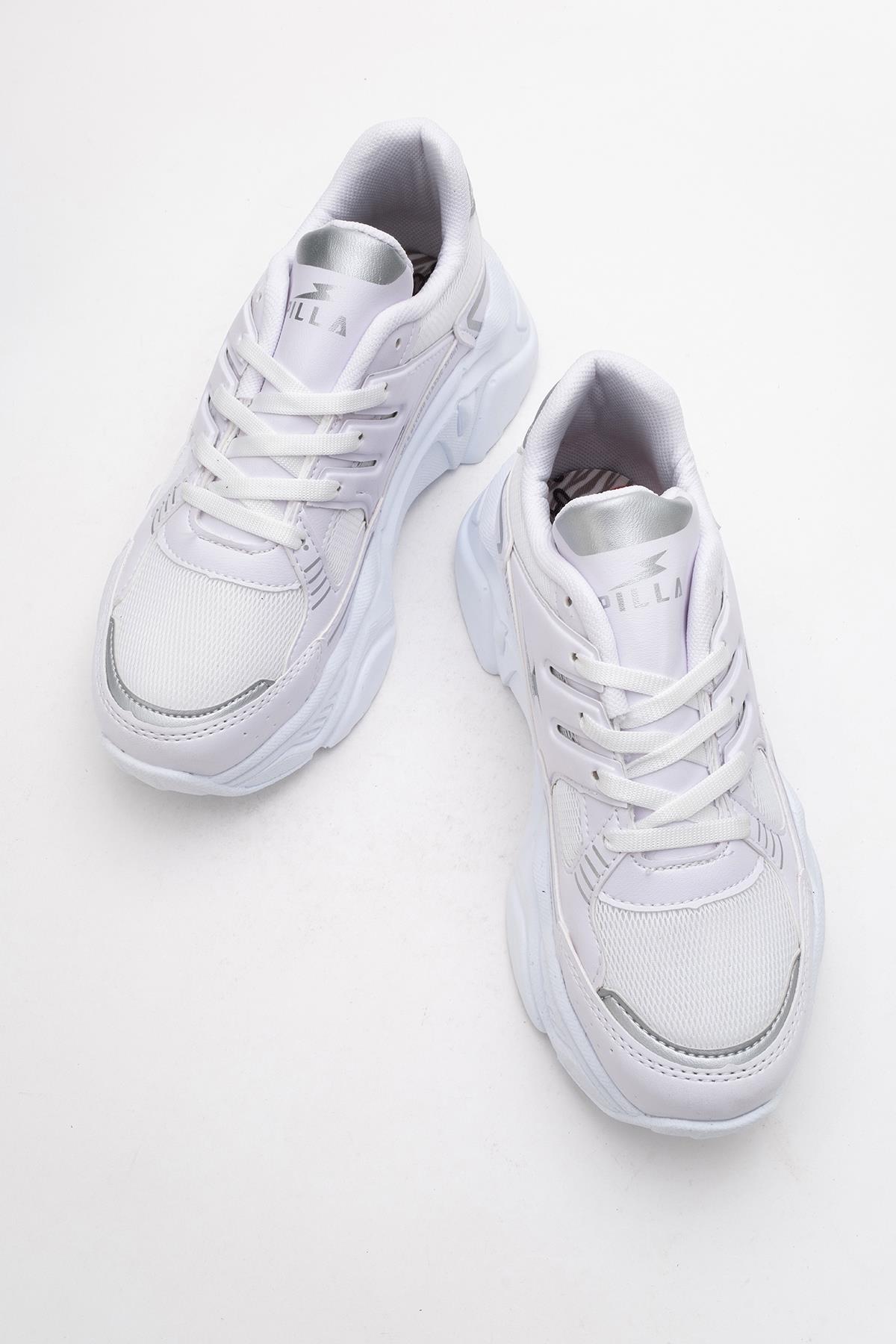 Kadın Anorak Spor Ayakkabı BEYAZ GÜMÜŞ - Görsel 6