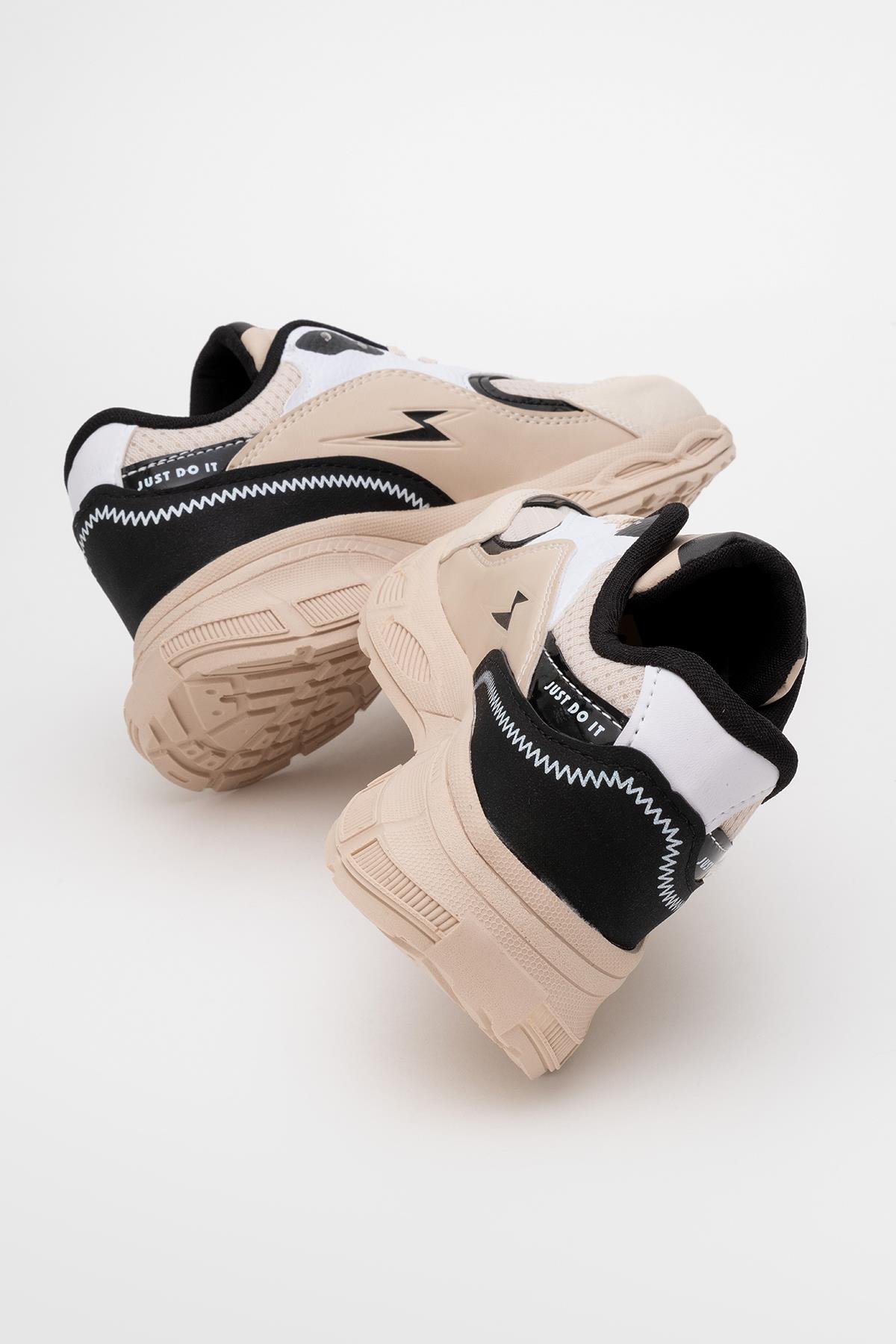 Kadın Anorak Spor Ayakkabı BEJ SİYAH - Görsel 5