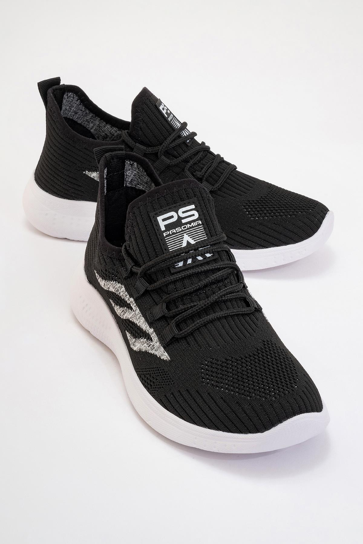 Anorak Bağcıklı Kadın Spor Ayakkabı SİYAH BEYAZ - Görsel 2