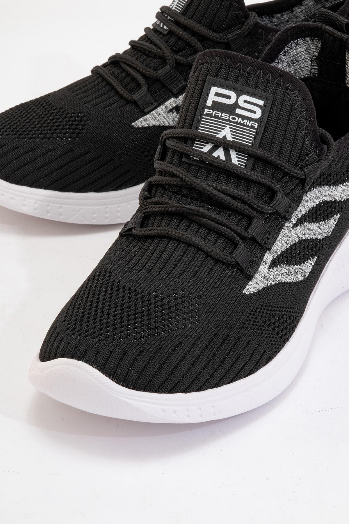 Anorak Bağcıklı Kadın Spor Ayakkabı SİYAH BEYAZ - Görsel 4