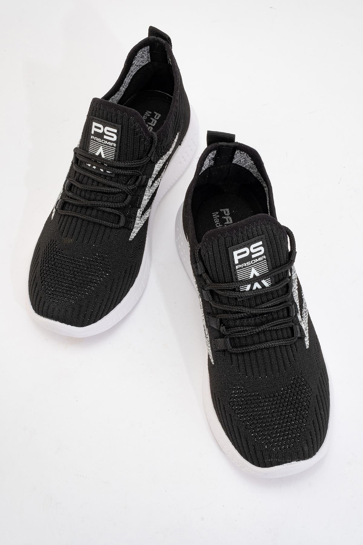 Anorak Bağcıklı Kadın Spor Ayakkabı SİYAH BEYAZ - Görsel 6