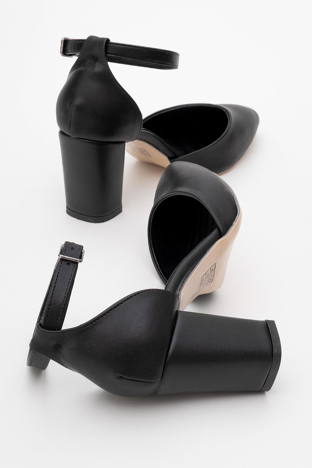 Kadın Topuklu Ayakkabı SİYAH CİLT - Görsel 5